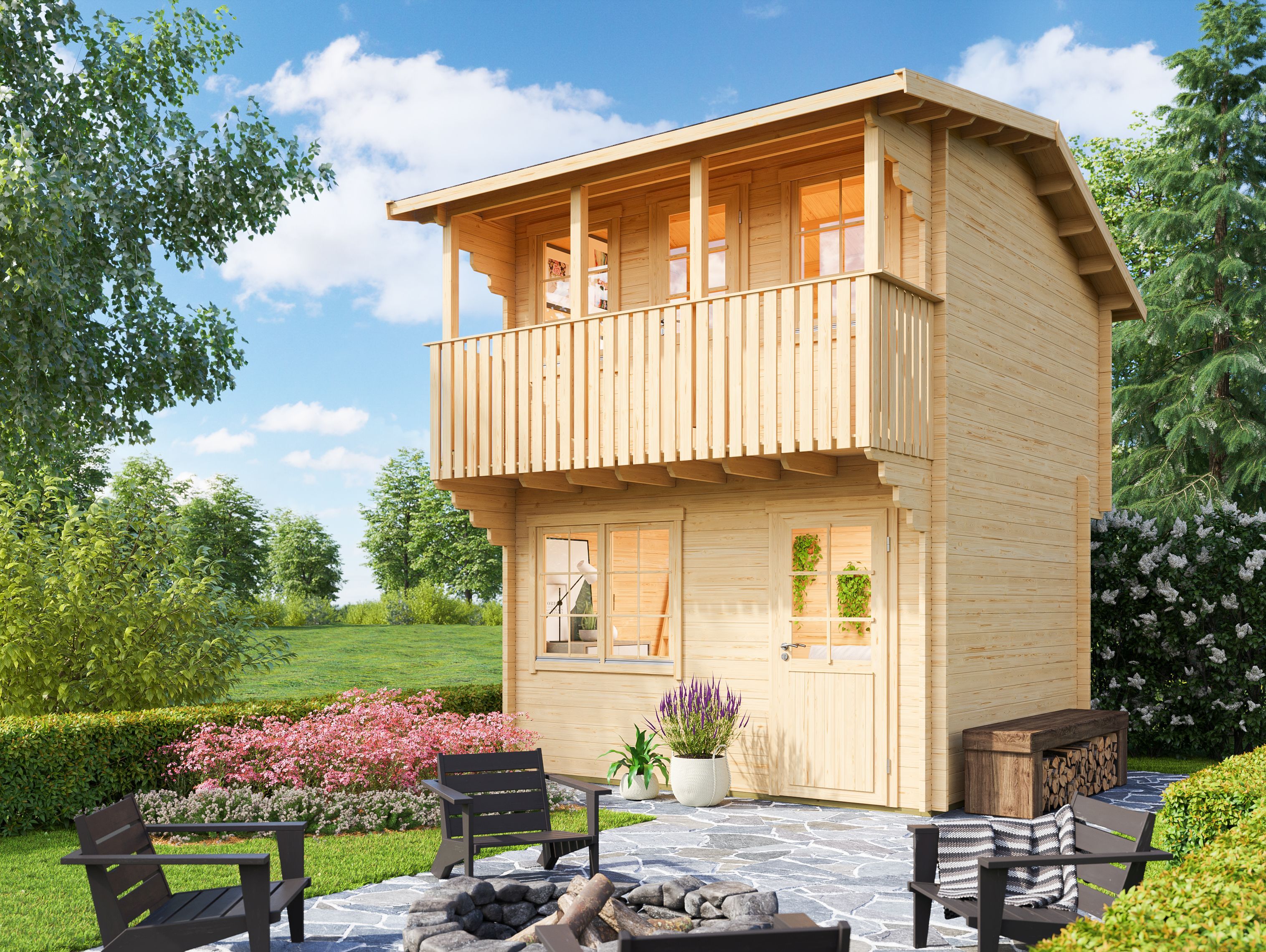 2-stöckiges Fjordholz Satteldach Holzgartenhaus Modell | 6x4m Unkategorisiert online kaufen