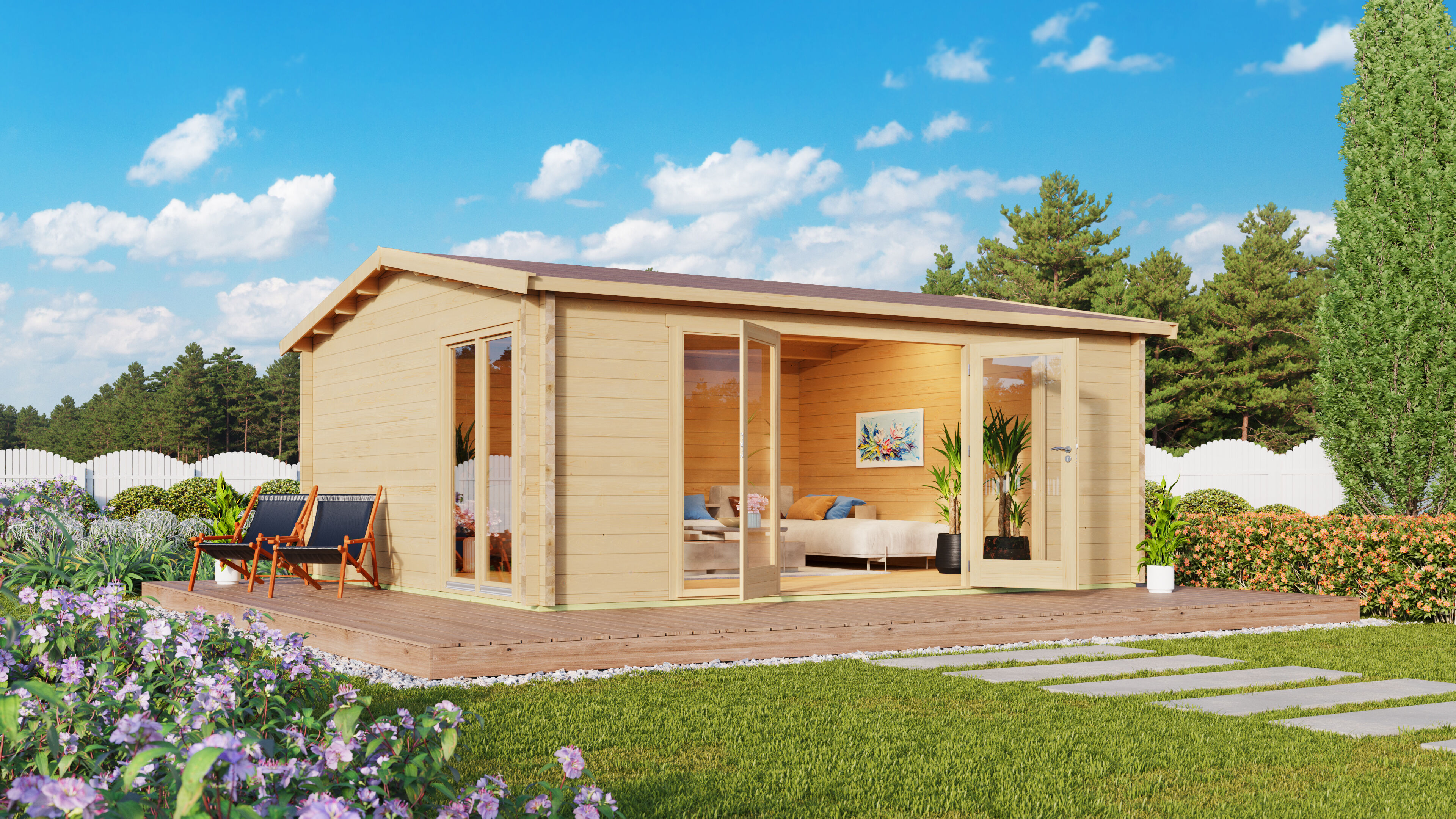 Fjordholz Holzgartenhaus Modell Davos 70 B | 6x5m Unkategorisiert online kaufen