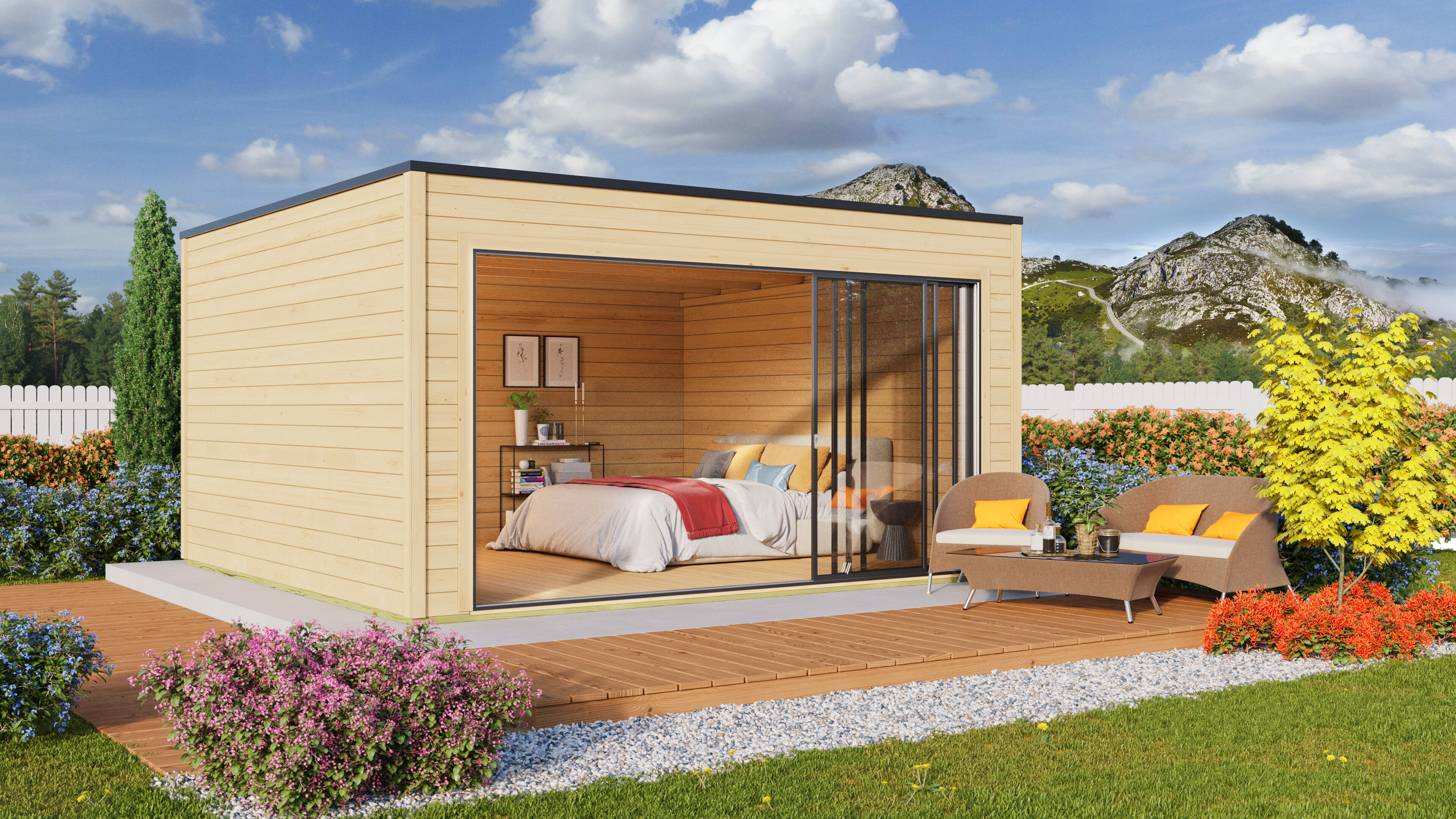 Fjordholz Holzgartenhaus Modell Q-BIC Alu 44 C | 5x4m Unkategorisiert online kaufen
