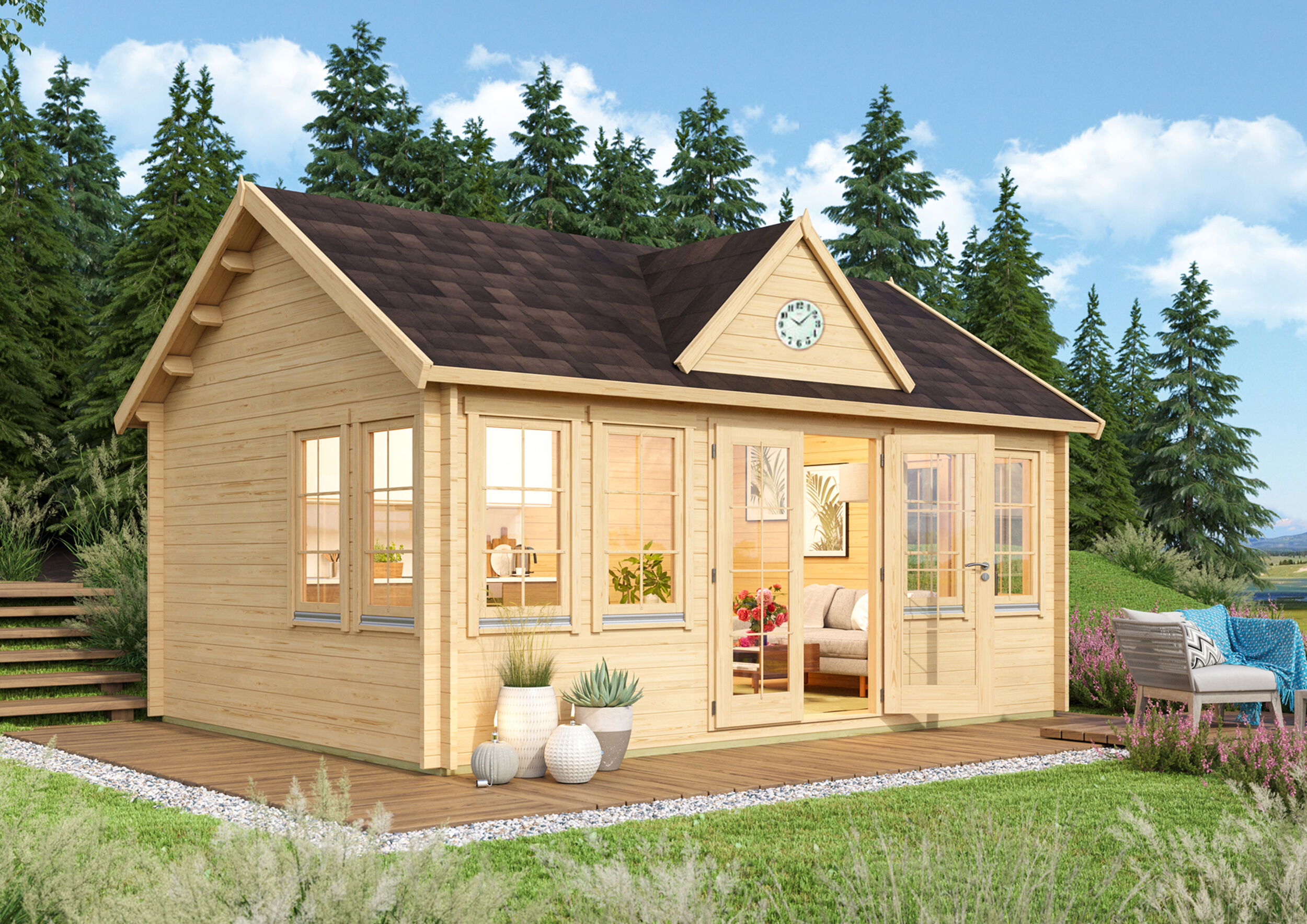 Fjordholz Holzgartenhaus Modell Teehaus Leeds 44 | 5x4m Unkategorisiert online kaufen