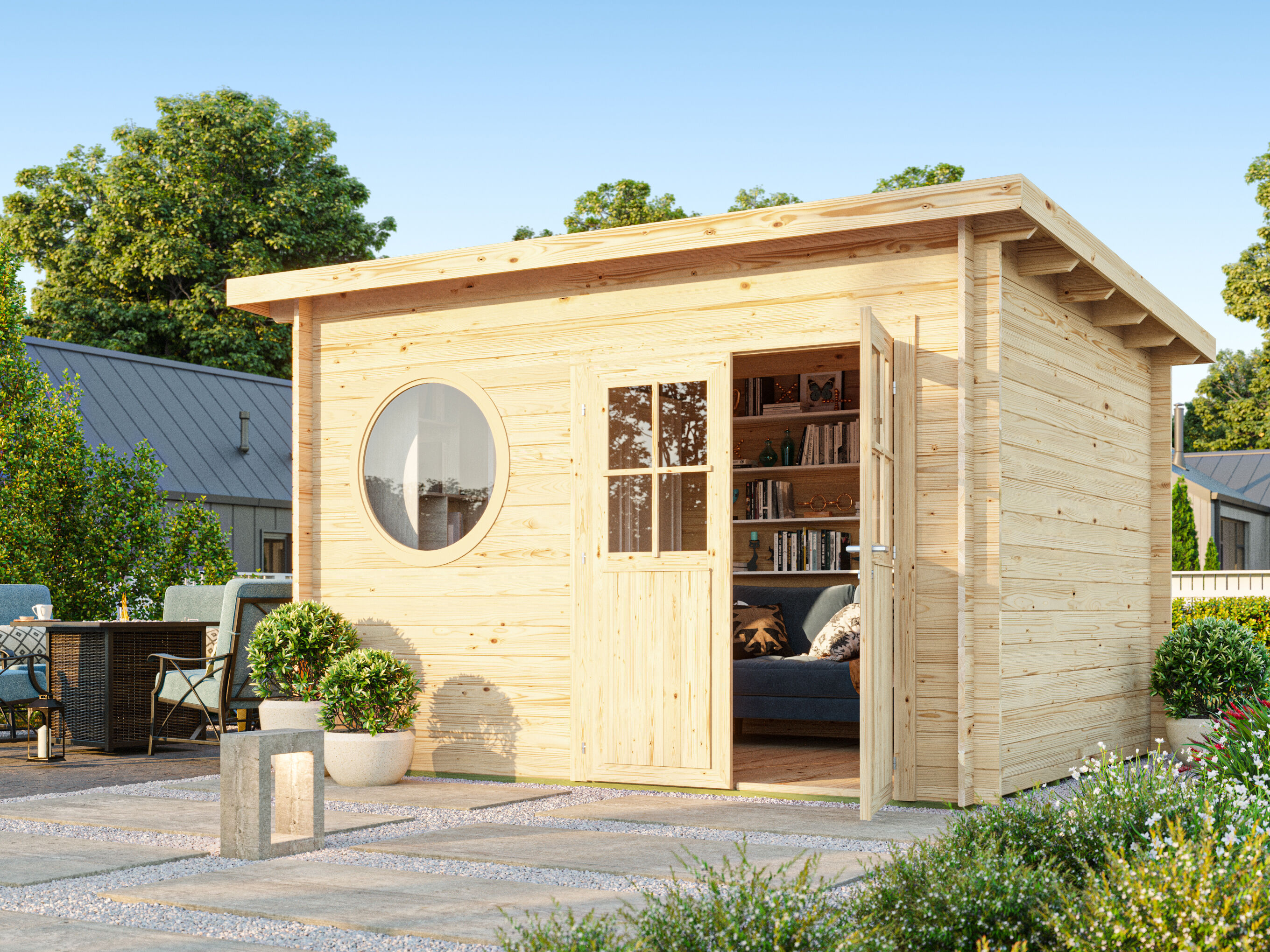 Fjordholz Pultdach Holzgartenhaus Modell Ezra 4M | 3x3m Unkategorisiert online kaufen