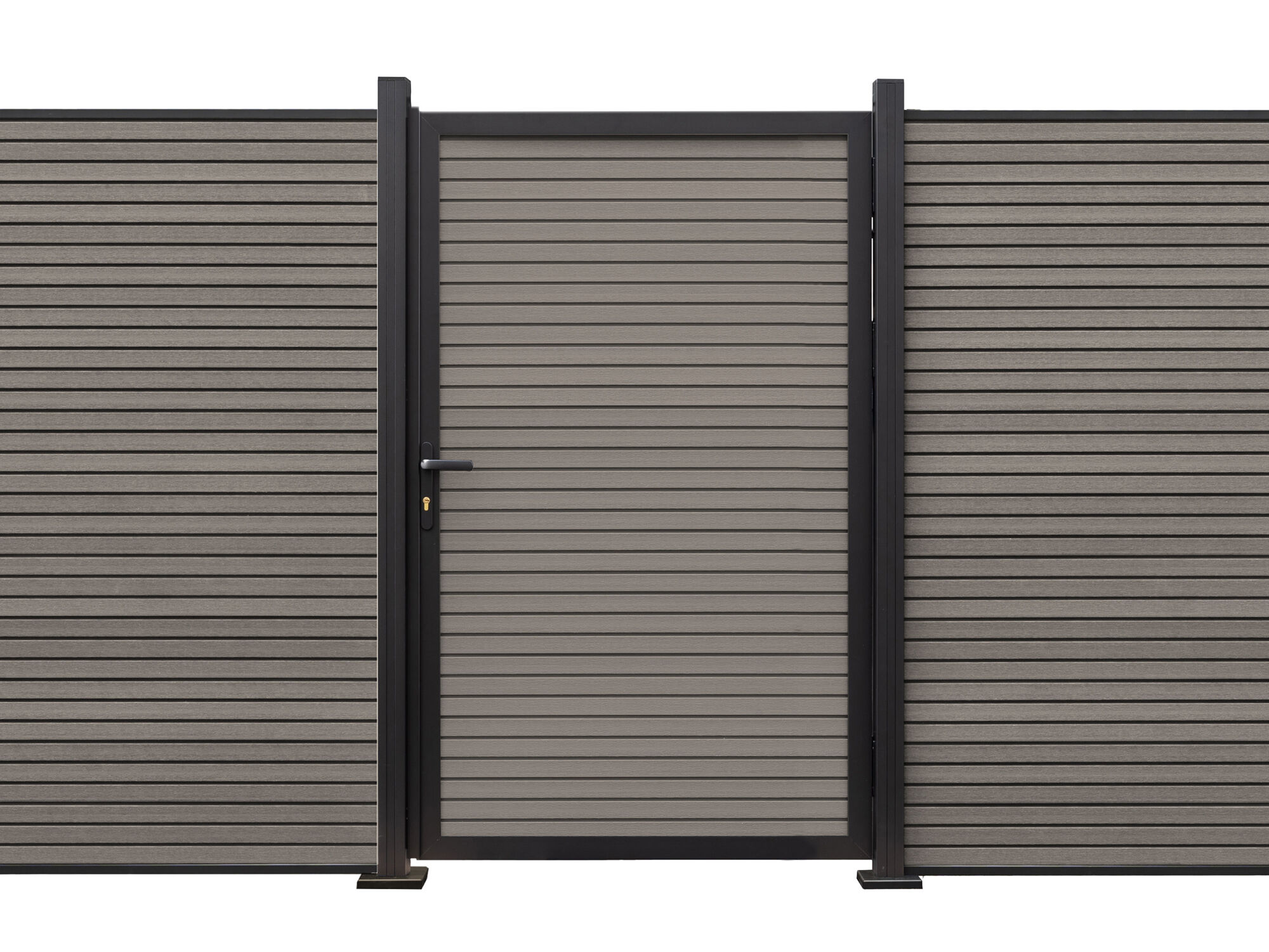 WPC Einzeltor Modell FineLine 100x180 cm Grau Unkategorisiert online kaufen