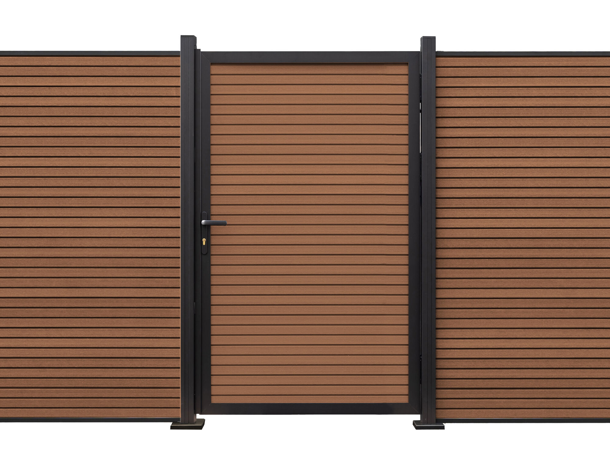 WPC Einzeltor Modell FineLine 100x180 cm Teak Unkategorisiert online kaufen