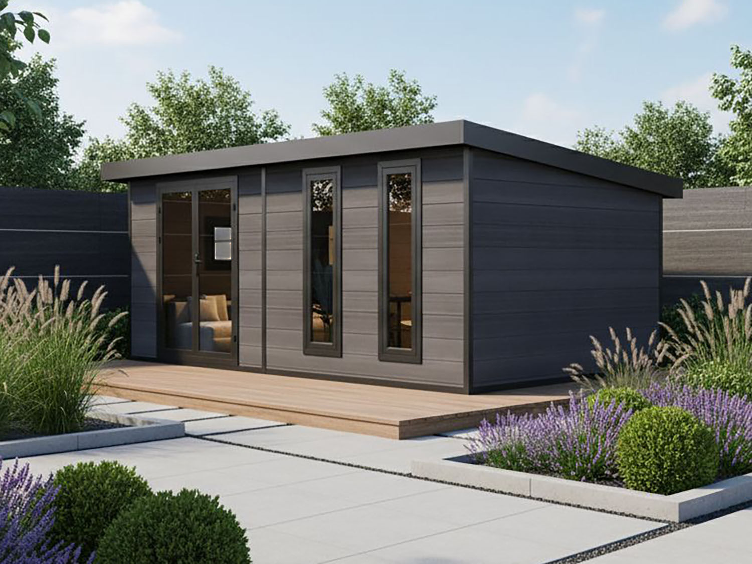 WPC Holzgartenhaus Modell Panorama 16,64 m² | 5x3m Unkategorisiert online kaufen