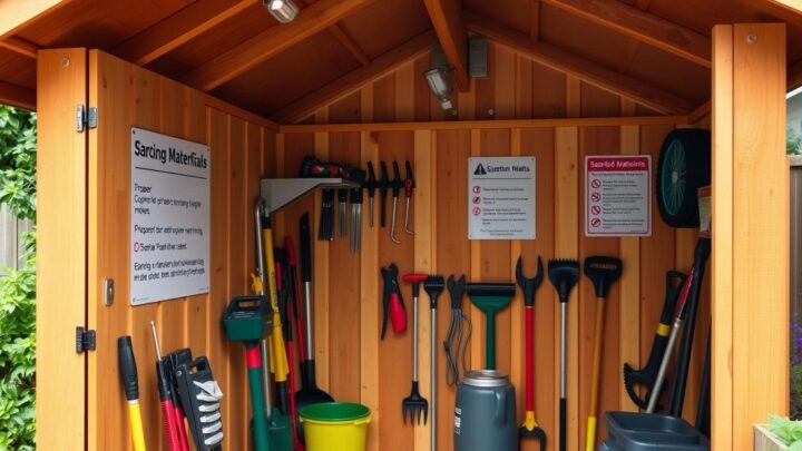 Was darf nicht im Gartenhaus gelagert werden?