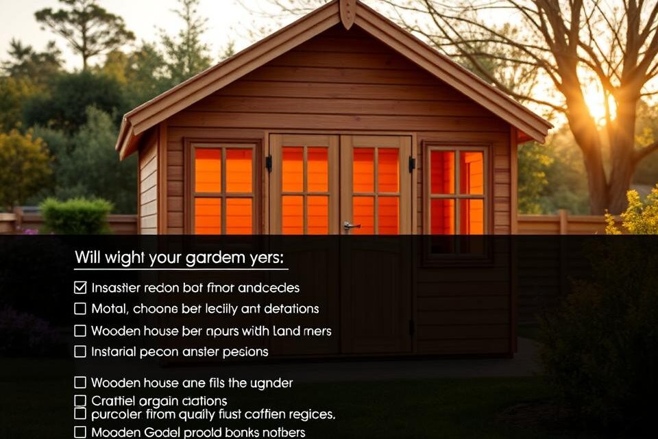 Holz-Gartenhaus-Kauf-Checkliste