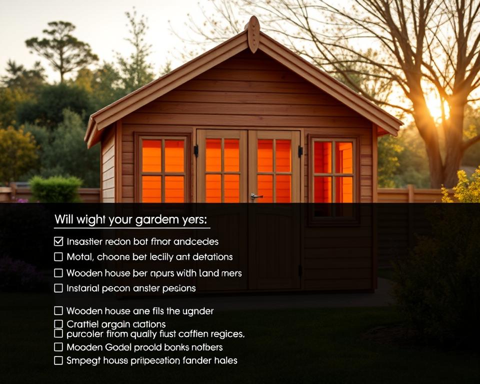 Holz-Gartenhaus-Kauf-Checkliste