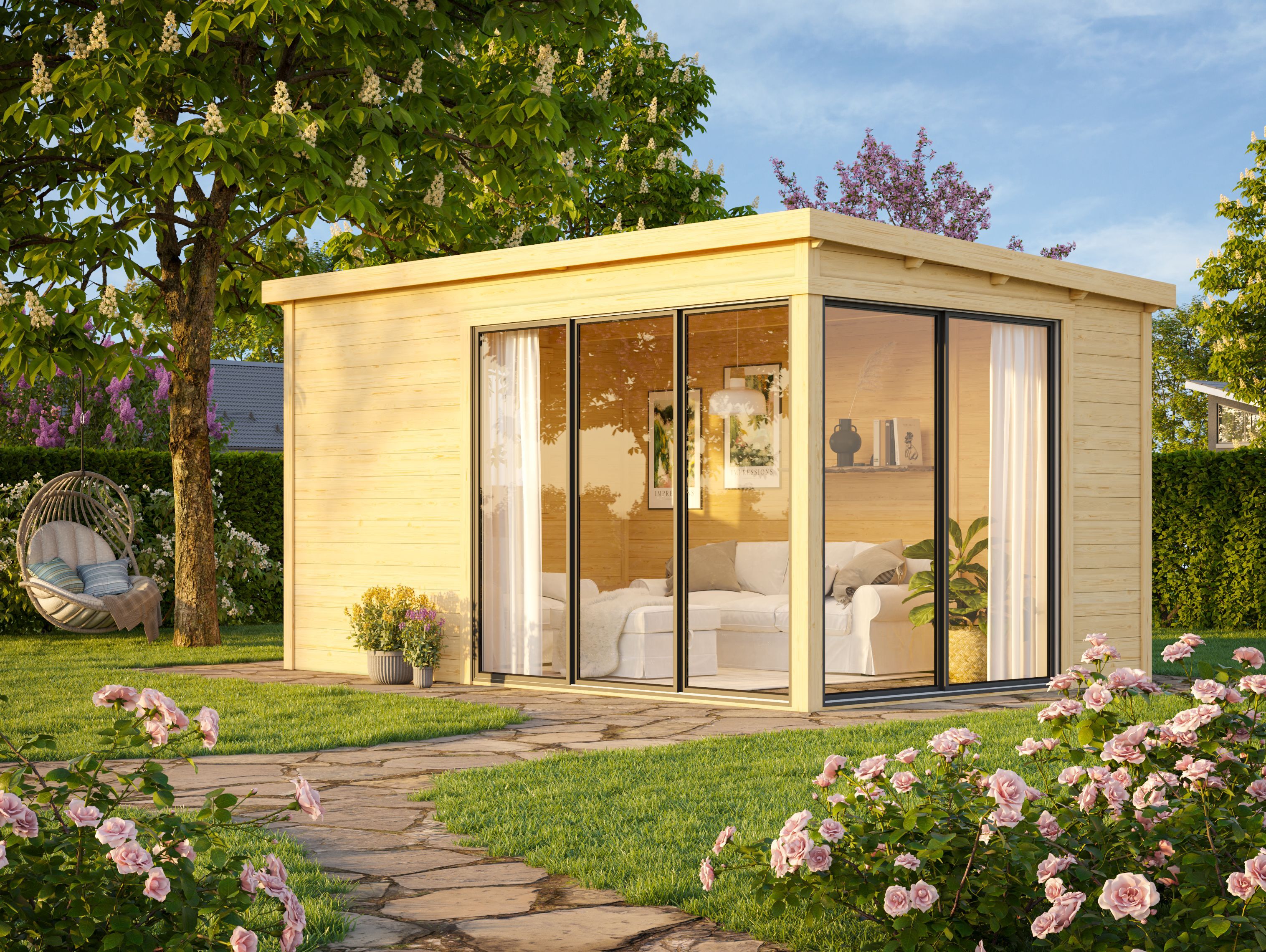 Fjordholz Holzgartenhaus Modell Mia 28 E | 4x3m