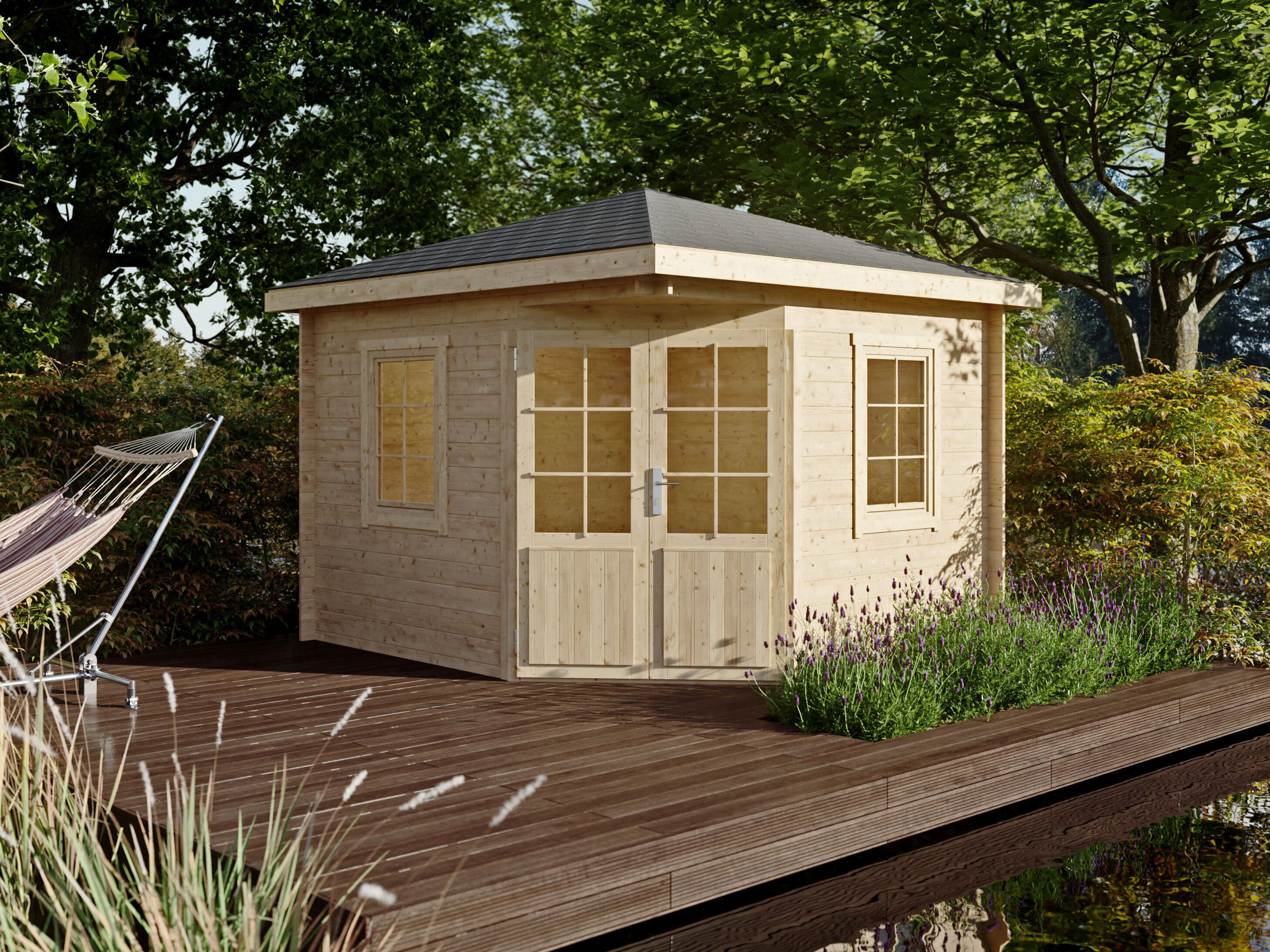 Fjordholz 5-Eck Holzgartenhaus Modell Evelyn 3A | 3x3m