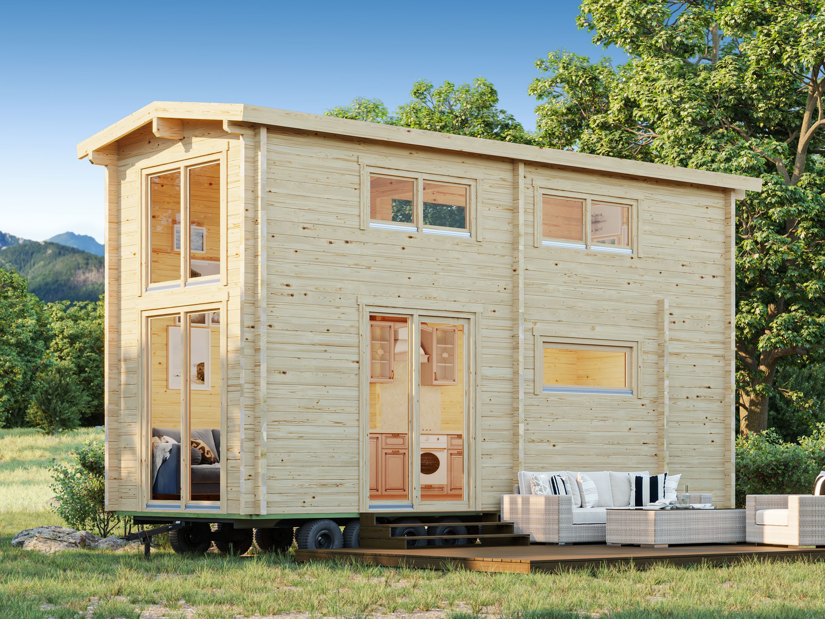 Fjordholz Tiny Holzgartenhaus Modell Heritage 70 B | 6x3m