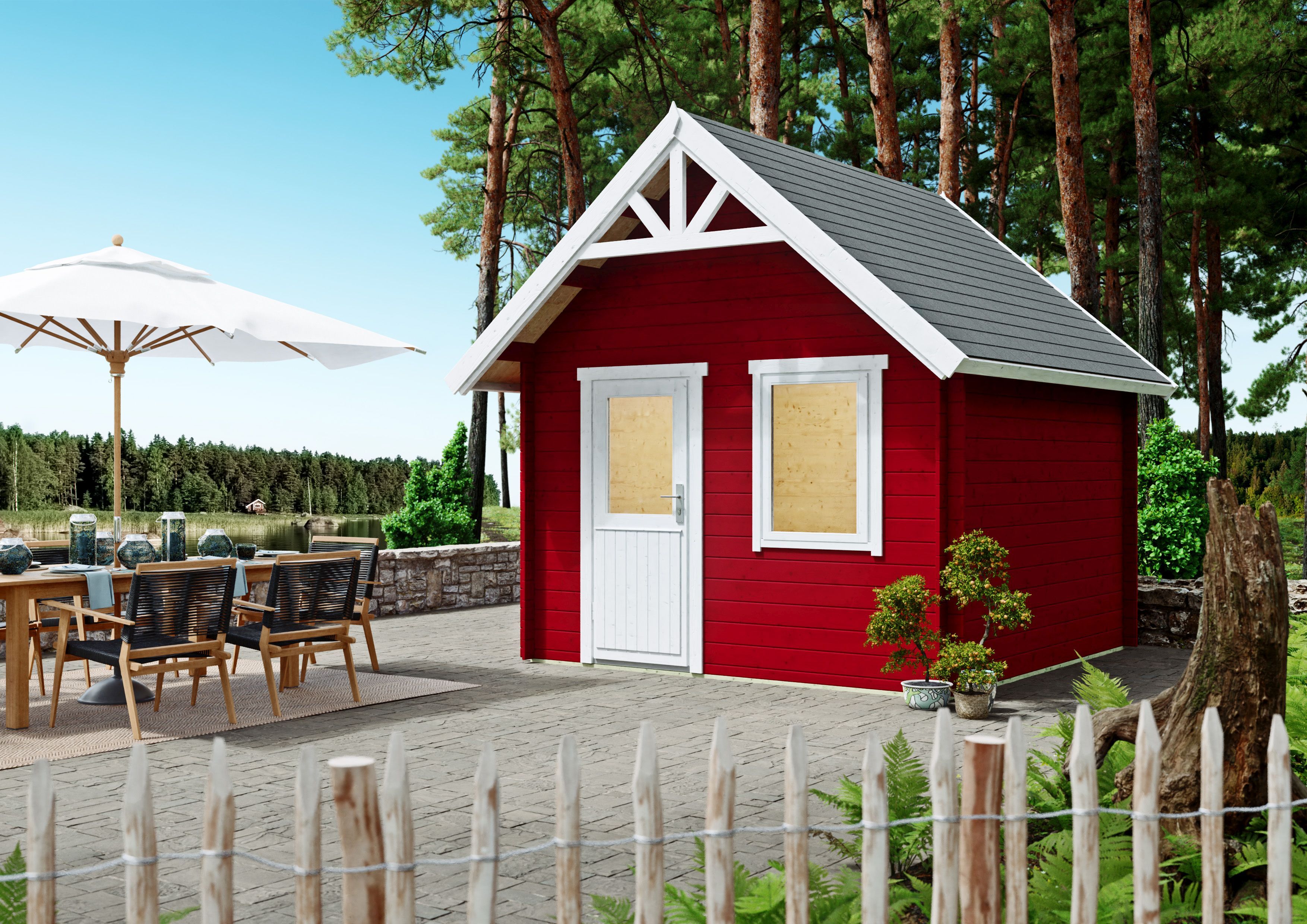 Fjordholz Schwedenhaus Modell Kjell 28 | 3x2m