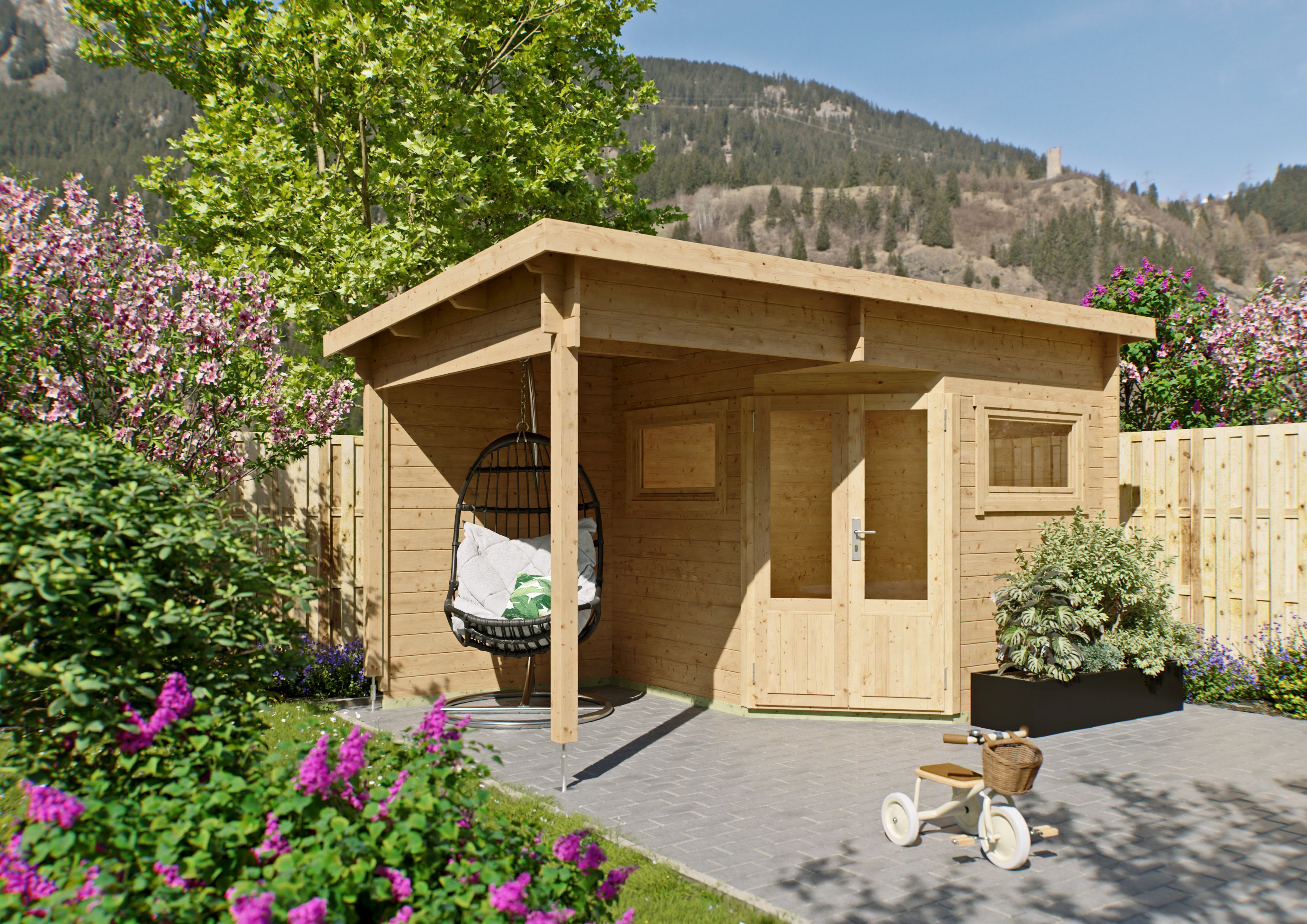 Fjordholz 5-Eck Holzgartenhaus Modell Leva 2B | 5x3m