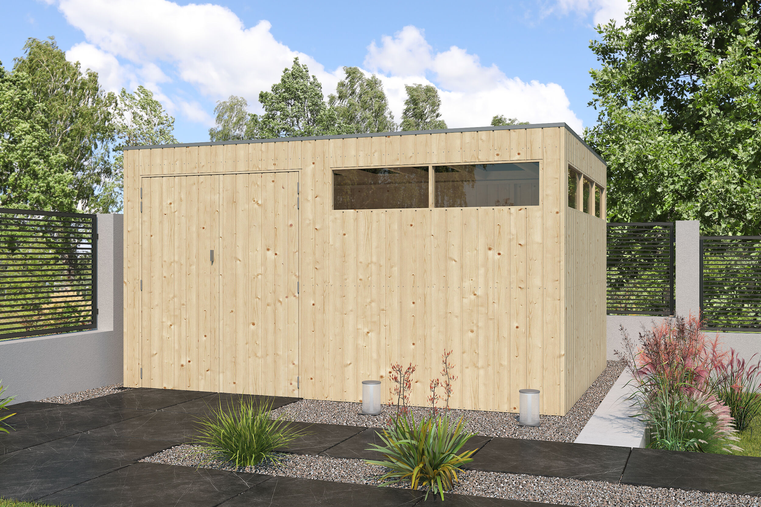 Holzgartenhaus Modell QBV-Line 11,89 m² | 4x3m