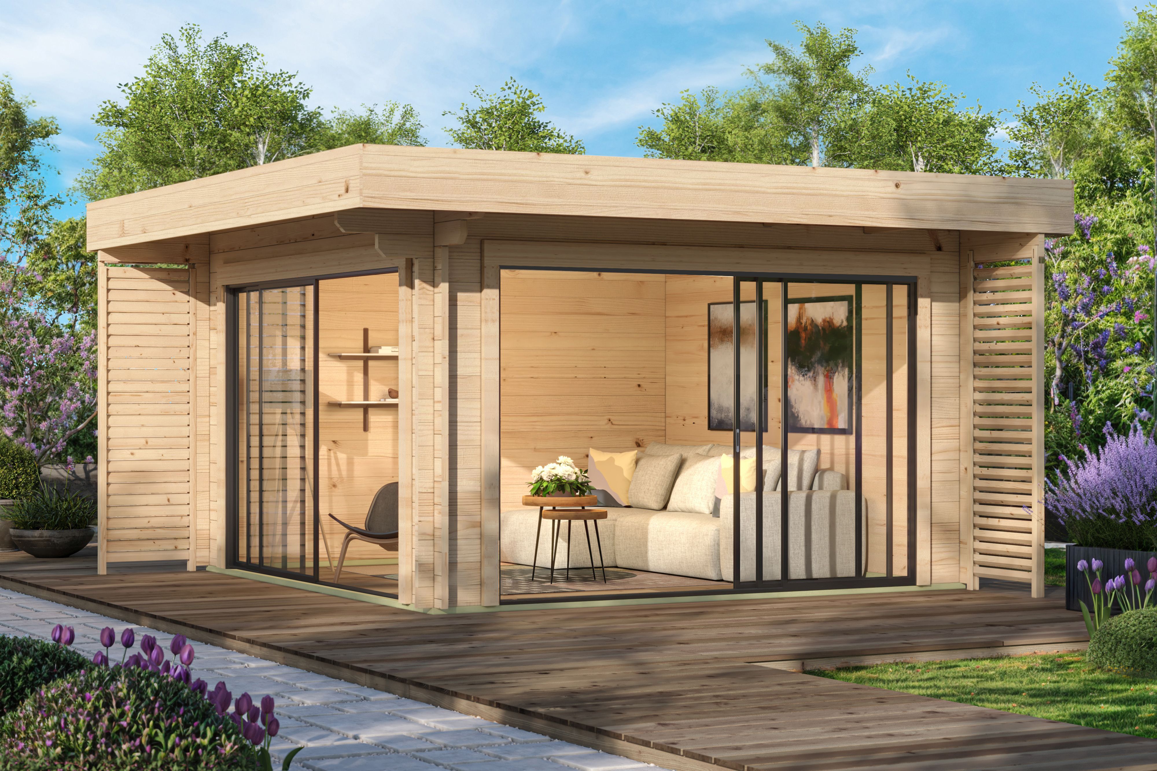 Fjordholz Holzgartenhaus Modell Bobby 44 Alu | 5x4m