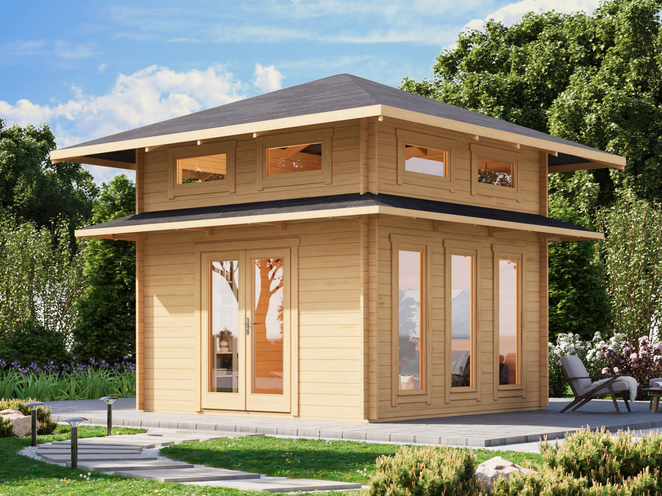 Fjordholz Holzgartenhaus Modell Toskana 44 | 4x4m