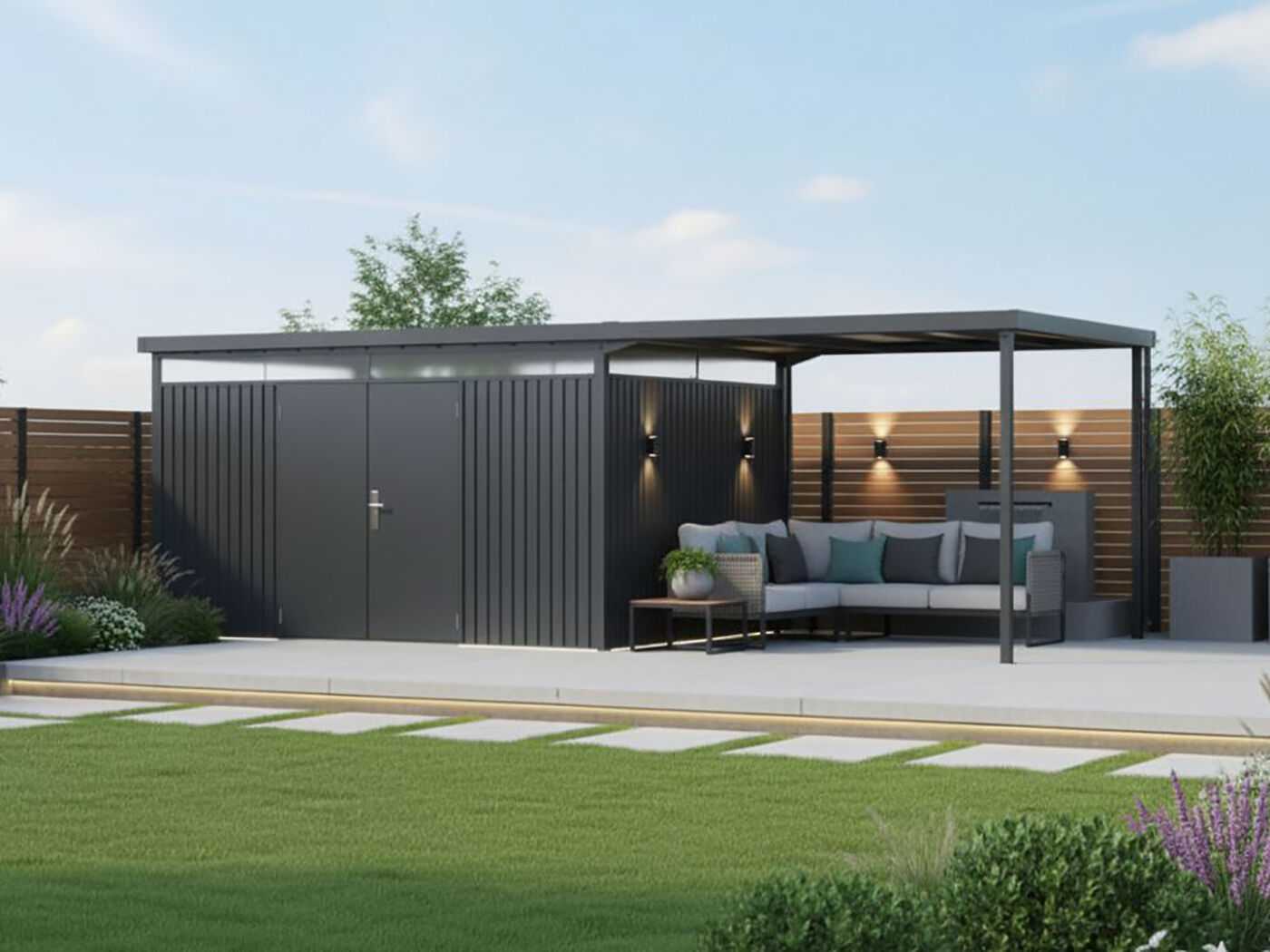 StarLine Metall Gerätehaus Modell Solidum 19,60 m² | 4x3m