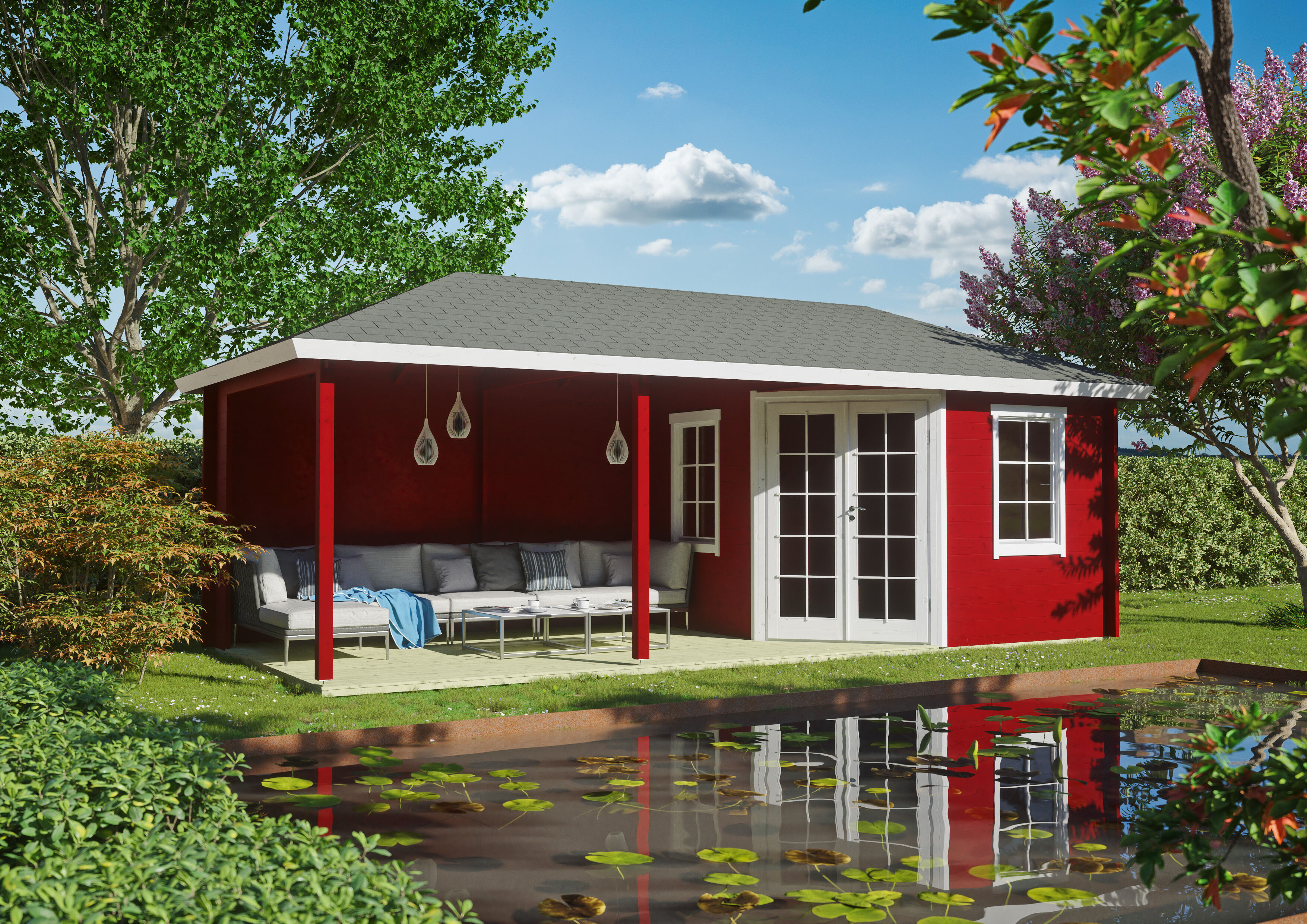 Fjordholz Holzgartenhaus Modell Kiano 44 E | 6x4m