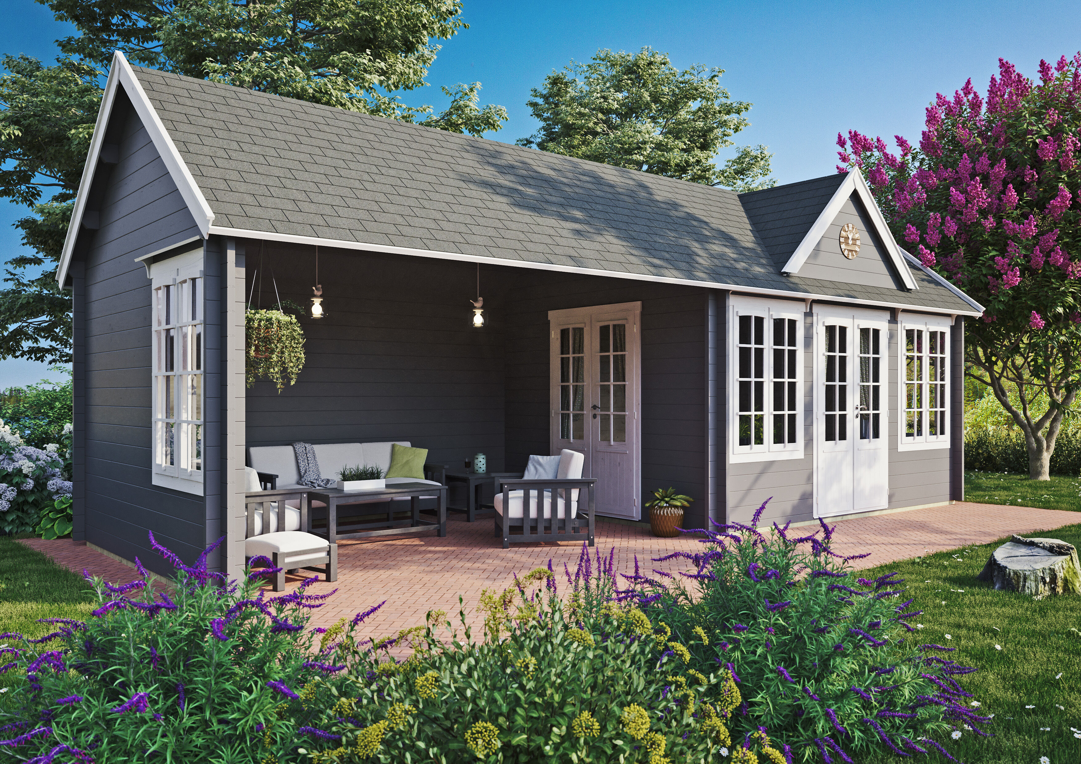 Fjordholz Holzgartenhaus Modell Teehaus Westminster 70 | 8x4m