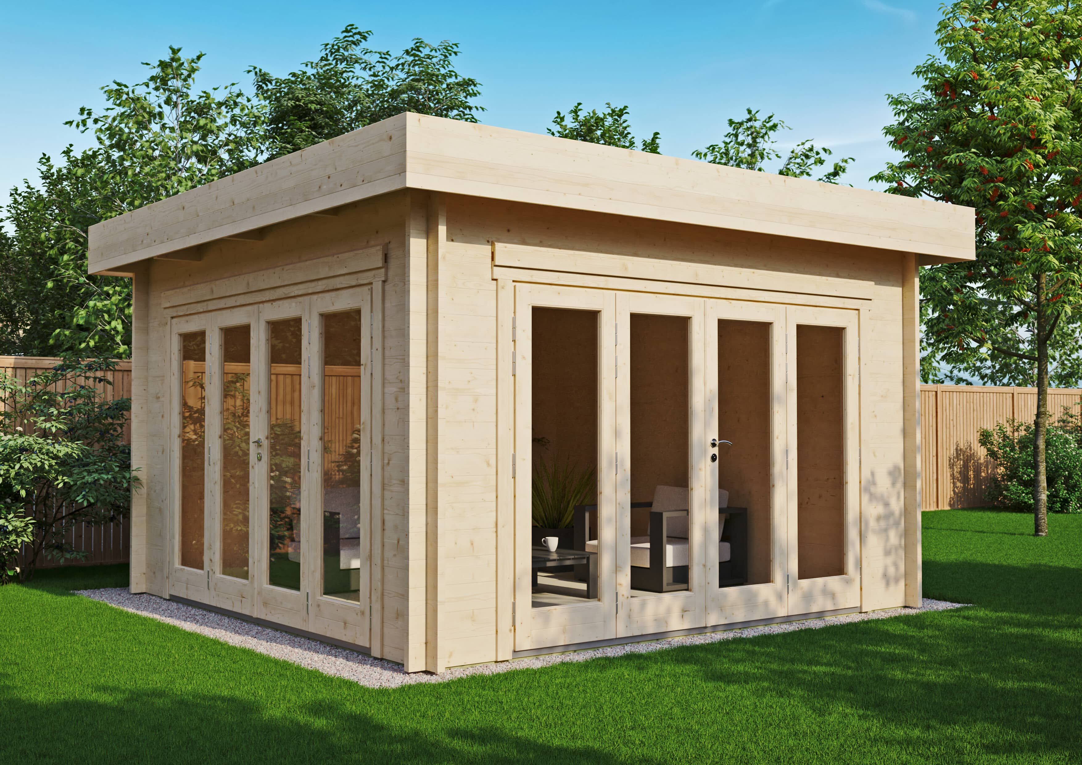 Fjordholz Gartenlounge Modell Sandra 44 A | 4x4m