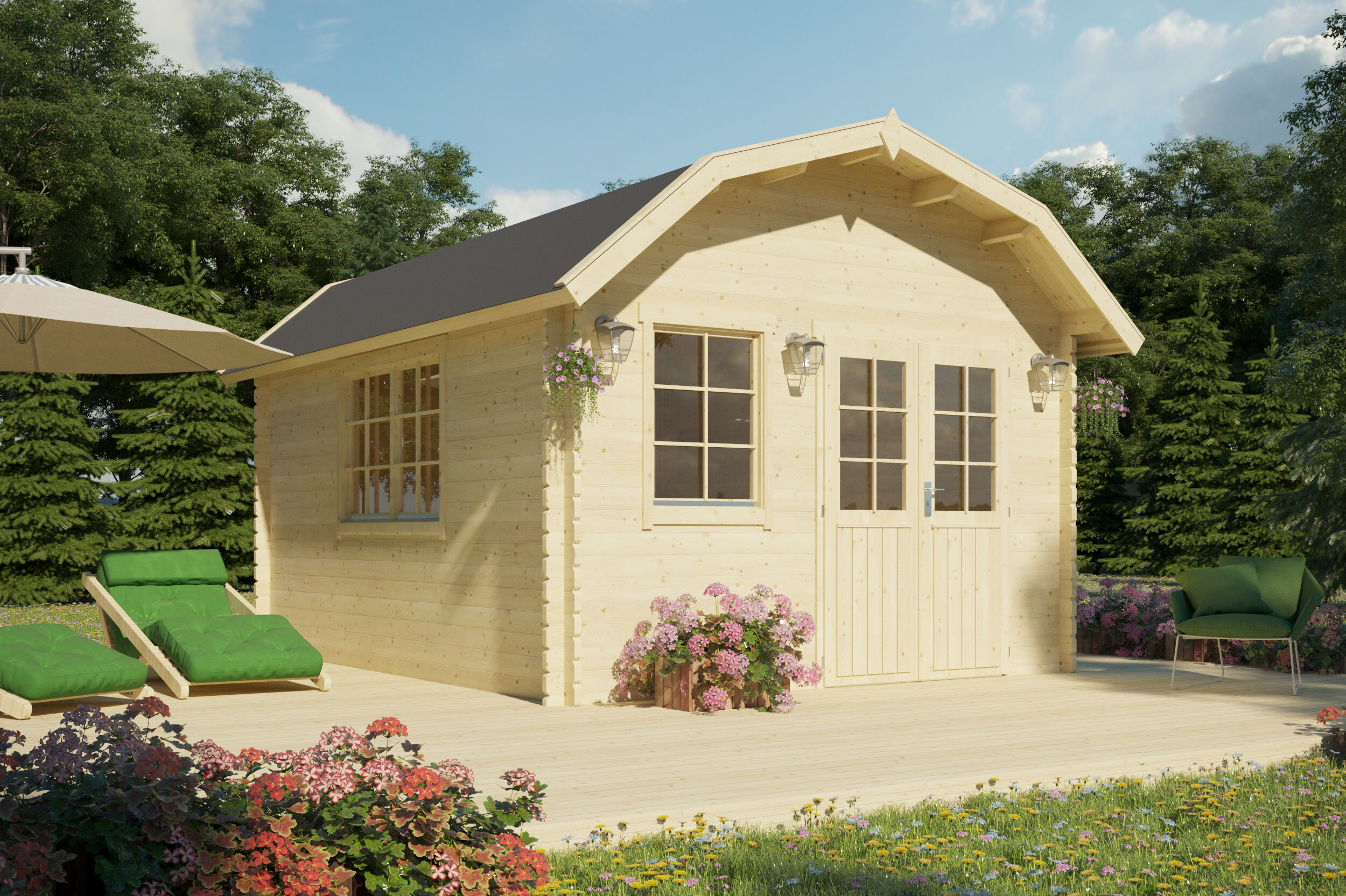 Holzgartenhaus Modell Gnesta 40 | 4x3m