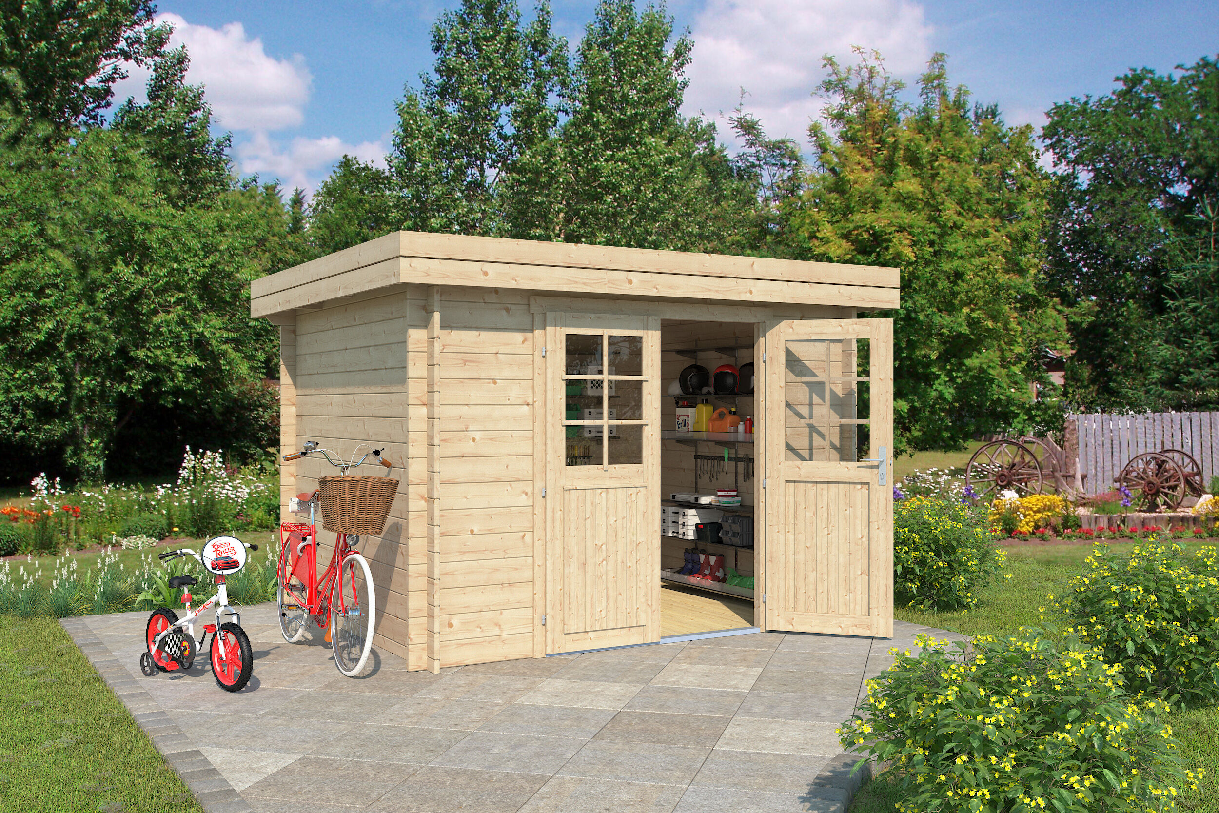Fjordholz Holzgartenhaus Modell Linz 28 B | 3x2m