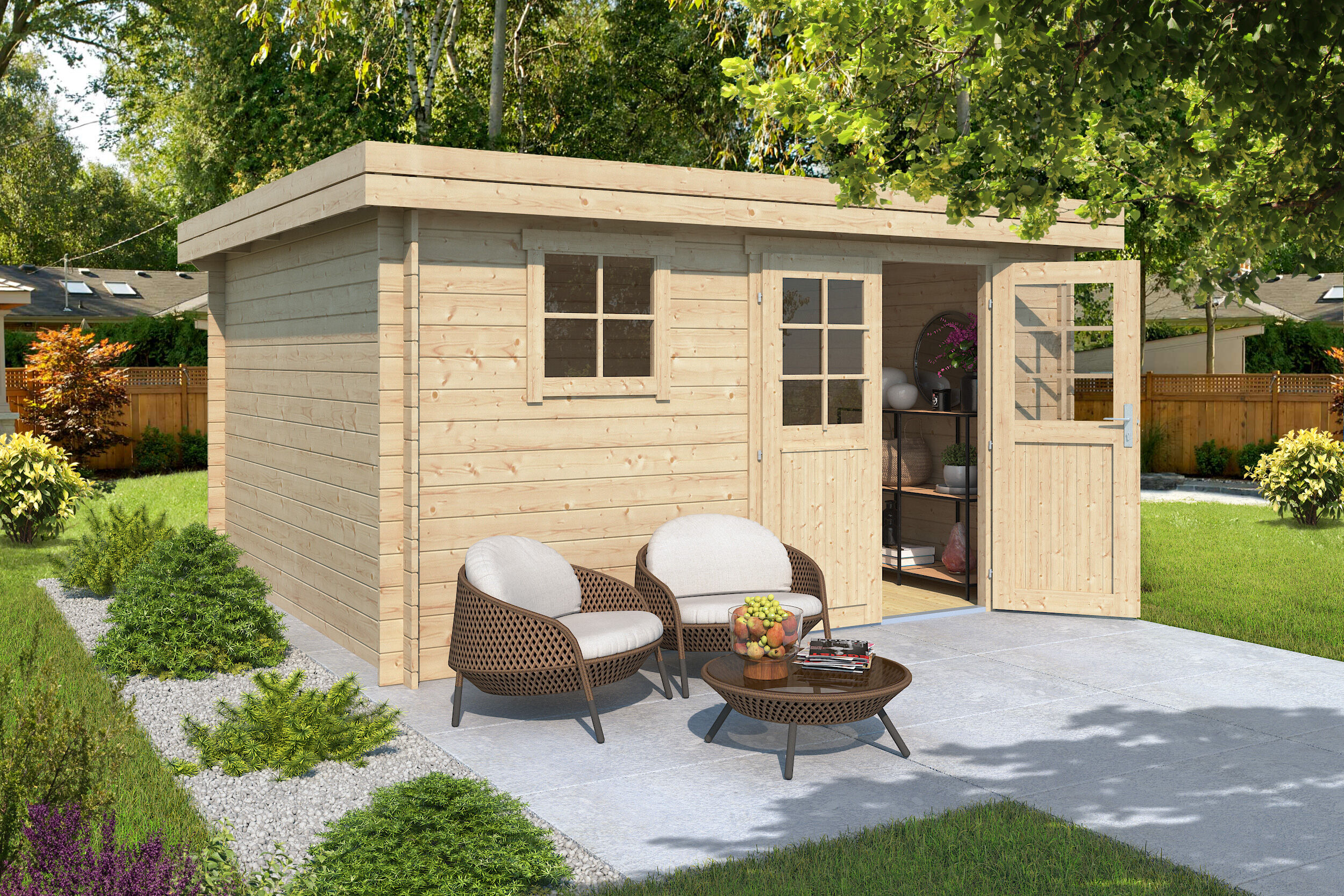 Fjordholz Holzgartenhaus Modell Linz 28 E | 4x4m