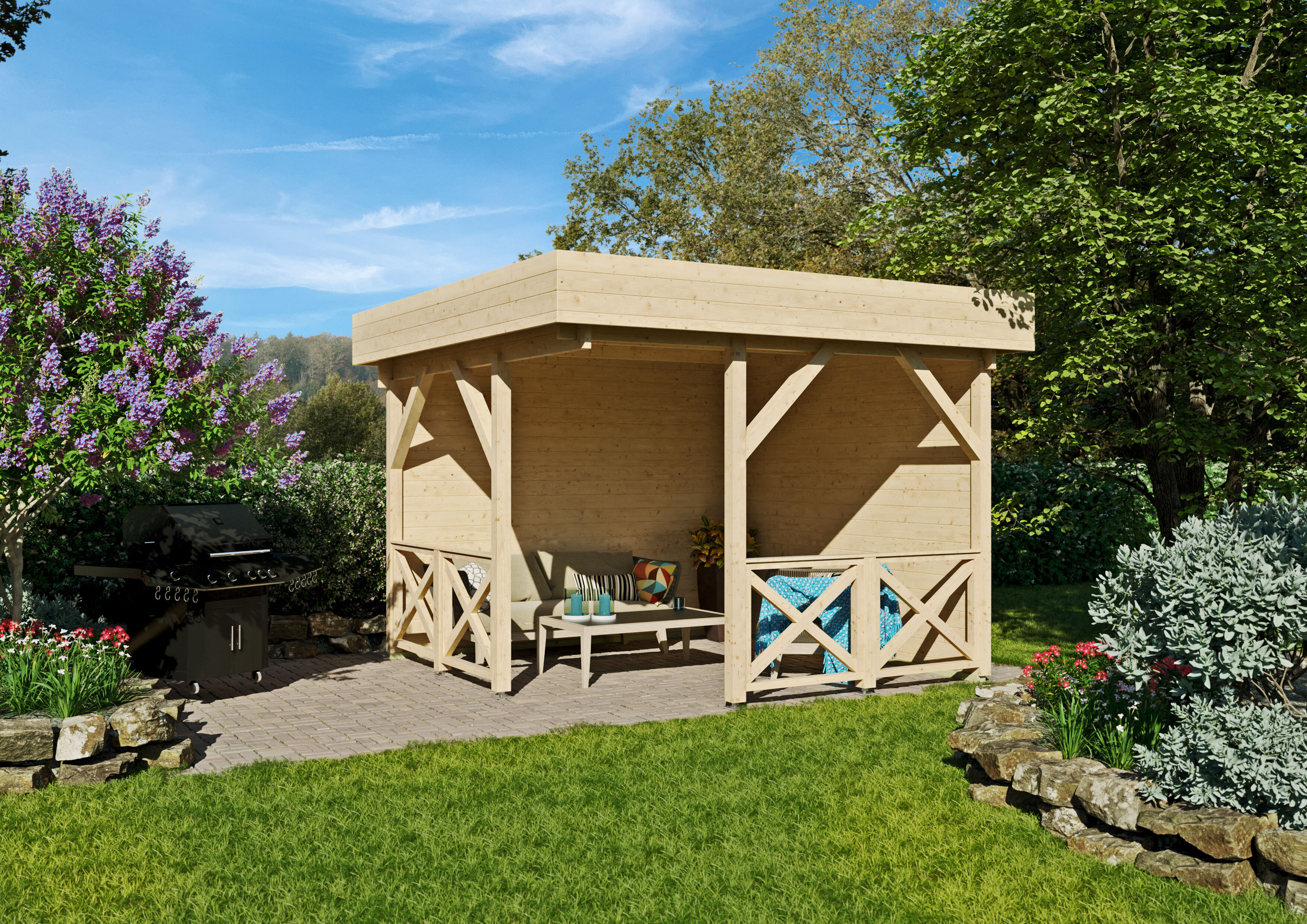Holzgartenhaus Modell Salo 40 A | 3x3m