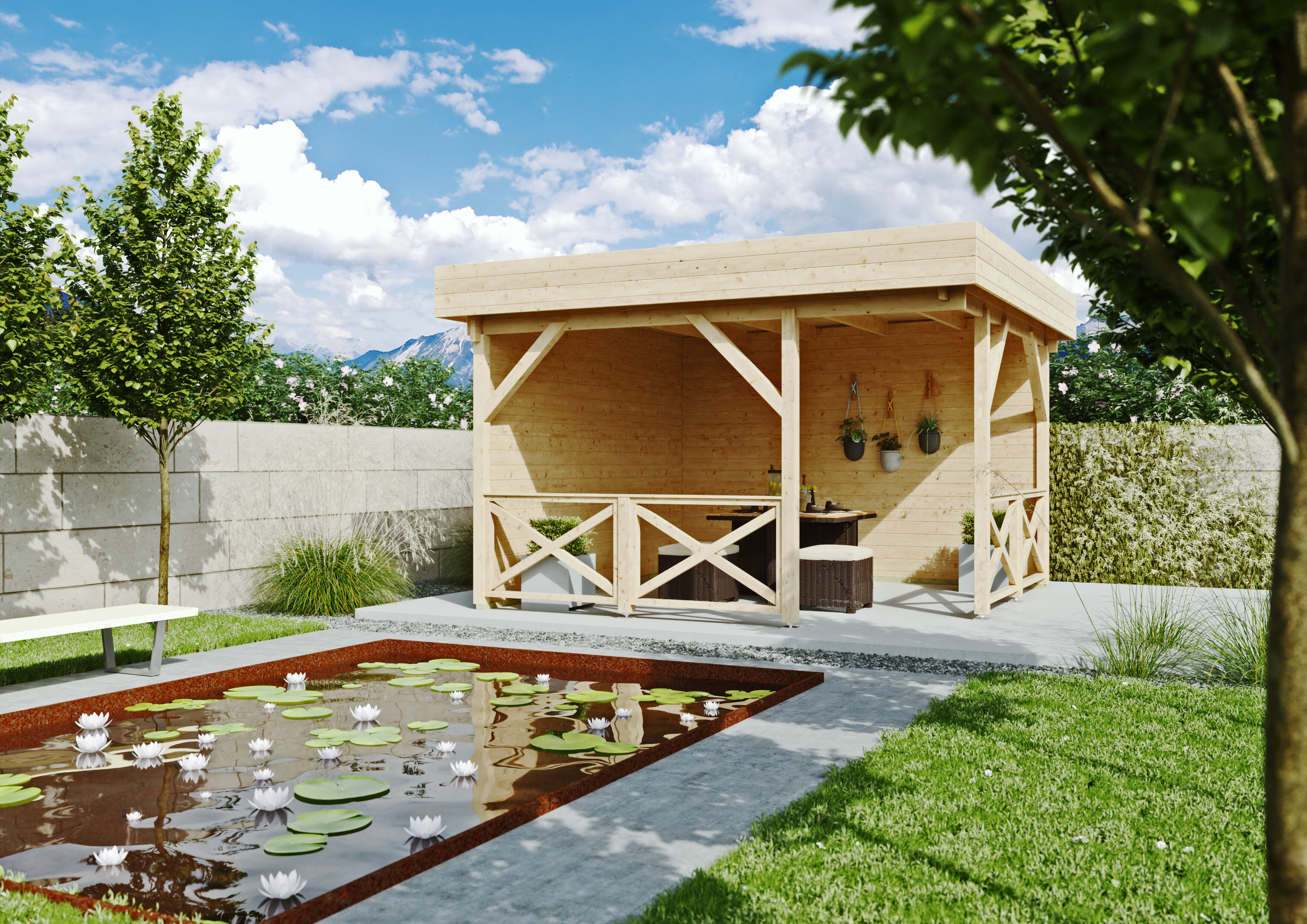 Holzgartenhaus Modell Salo 40 B | 4x4m