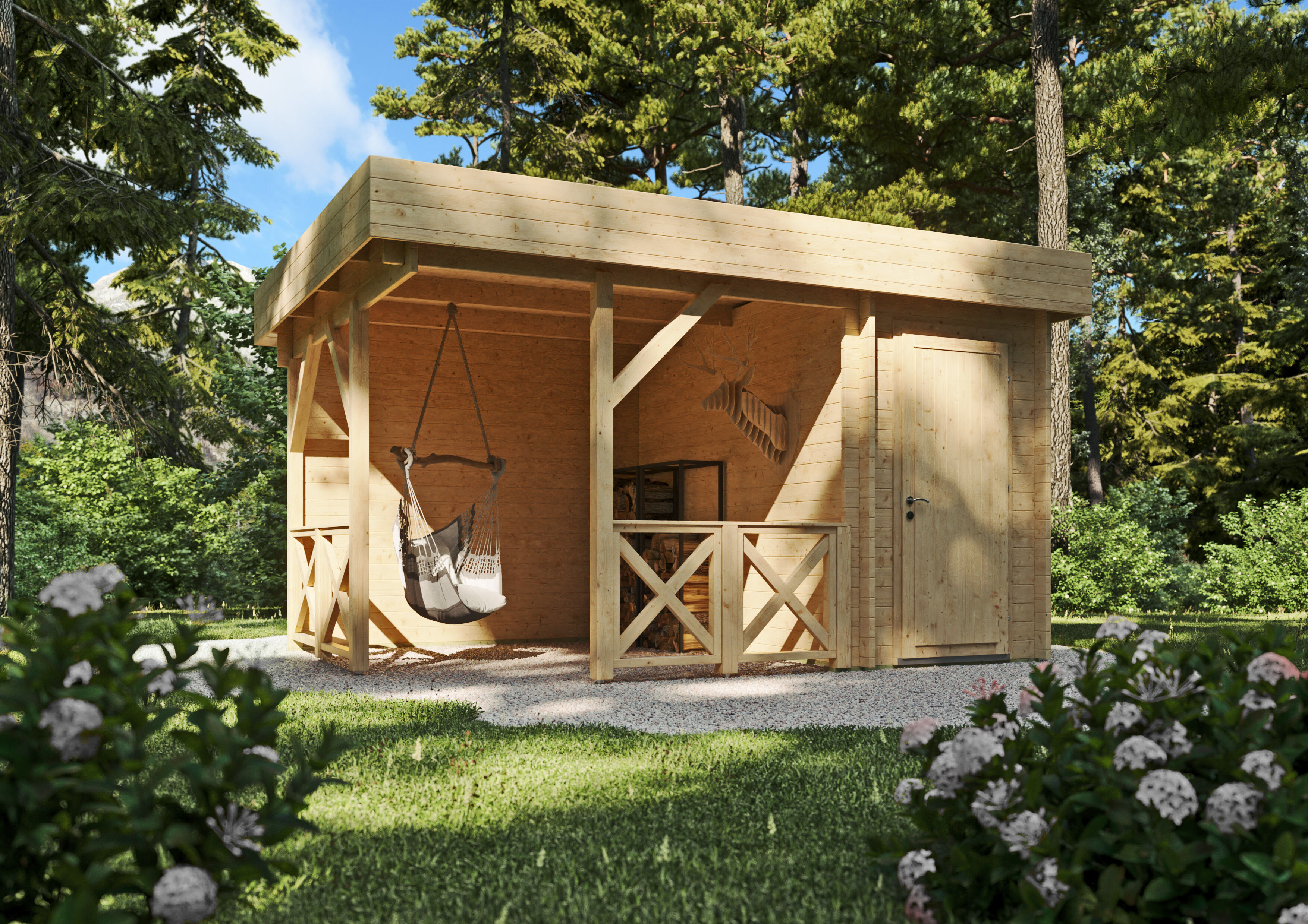 Holzgartenhaus Modell Salo 40 D | 4x3m