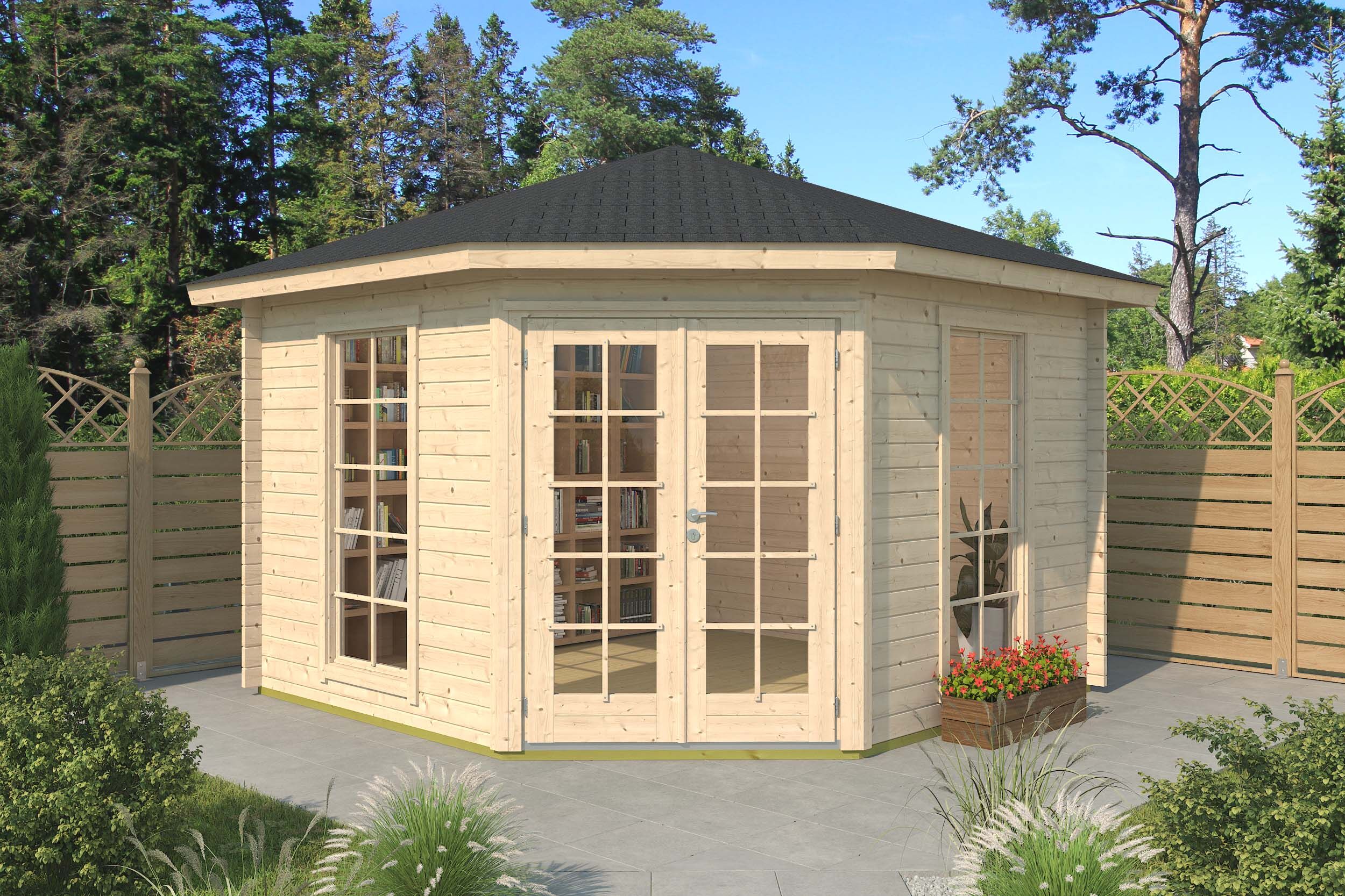 Holzgartenhaus Modell Michel 40 B | 4x4m