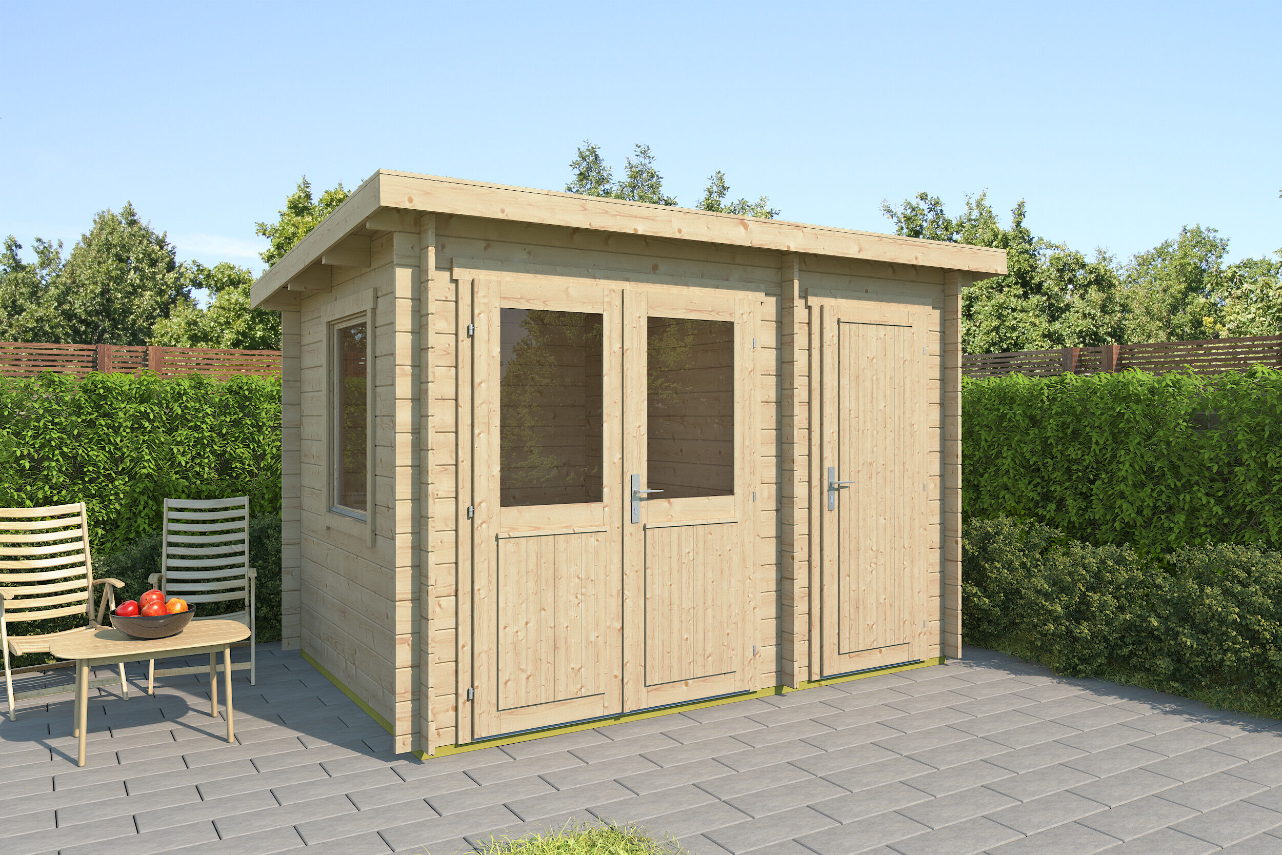 Fjordholz Holzgartenhaus Modell Carmen 28 | 4x2m