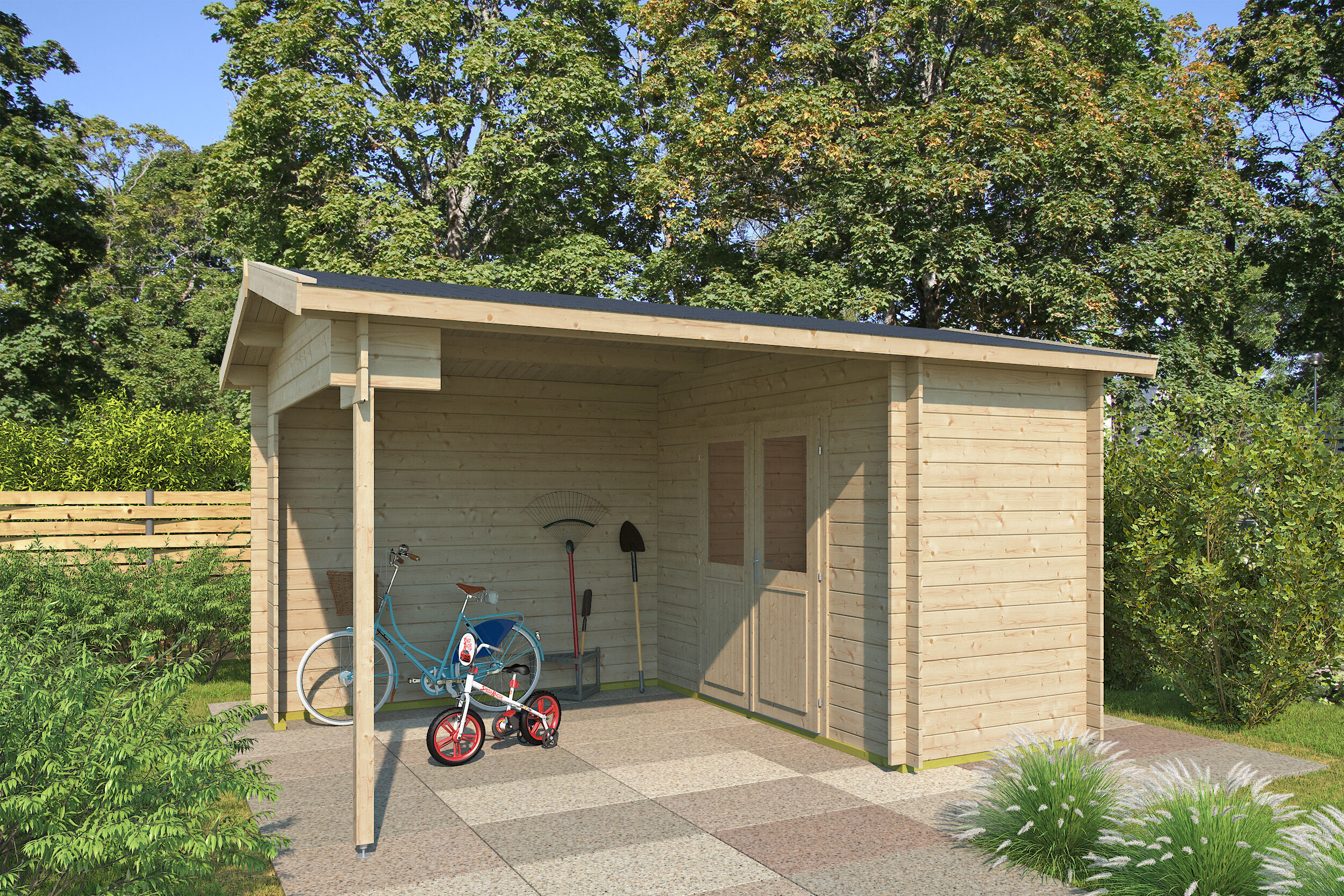 Fjordholz Holzgartenhaus Modell Kilian 28 B | 5x3m