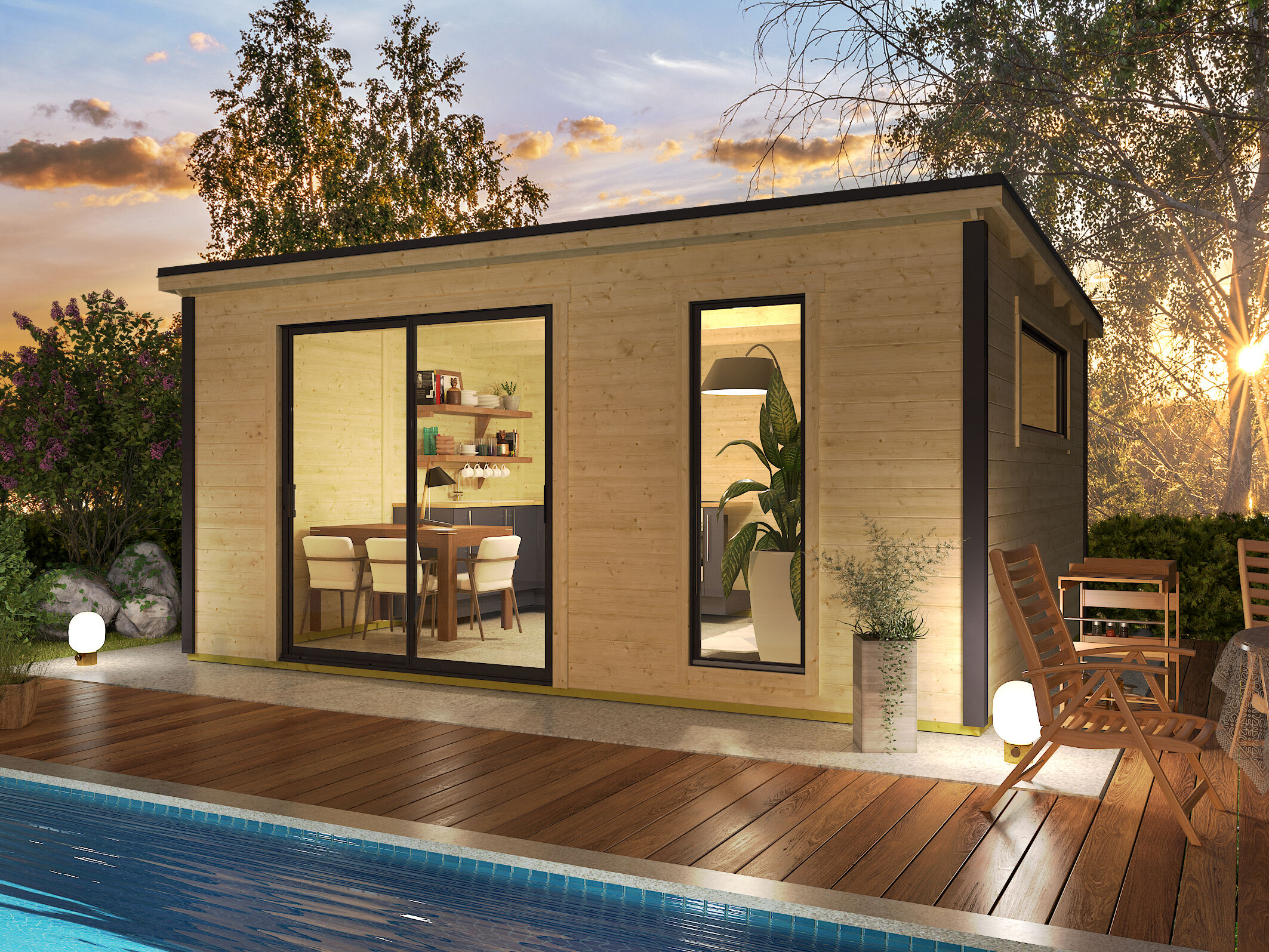 Fjordholz Holzgartenhaus Modell Juist-4 | 5x4m