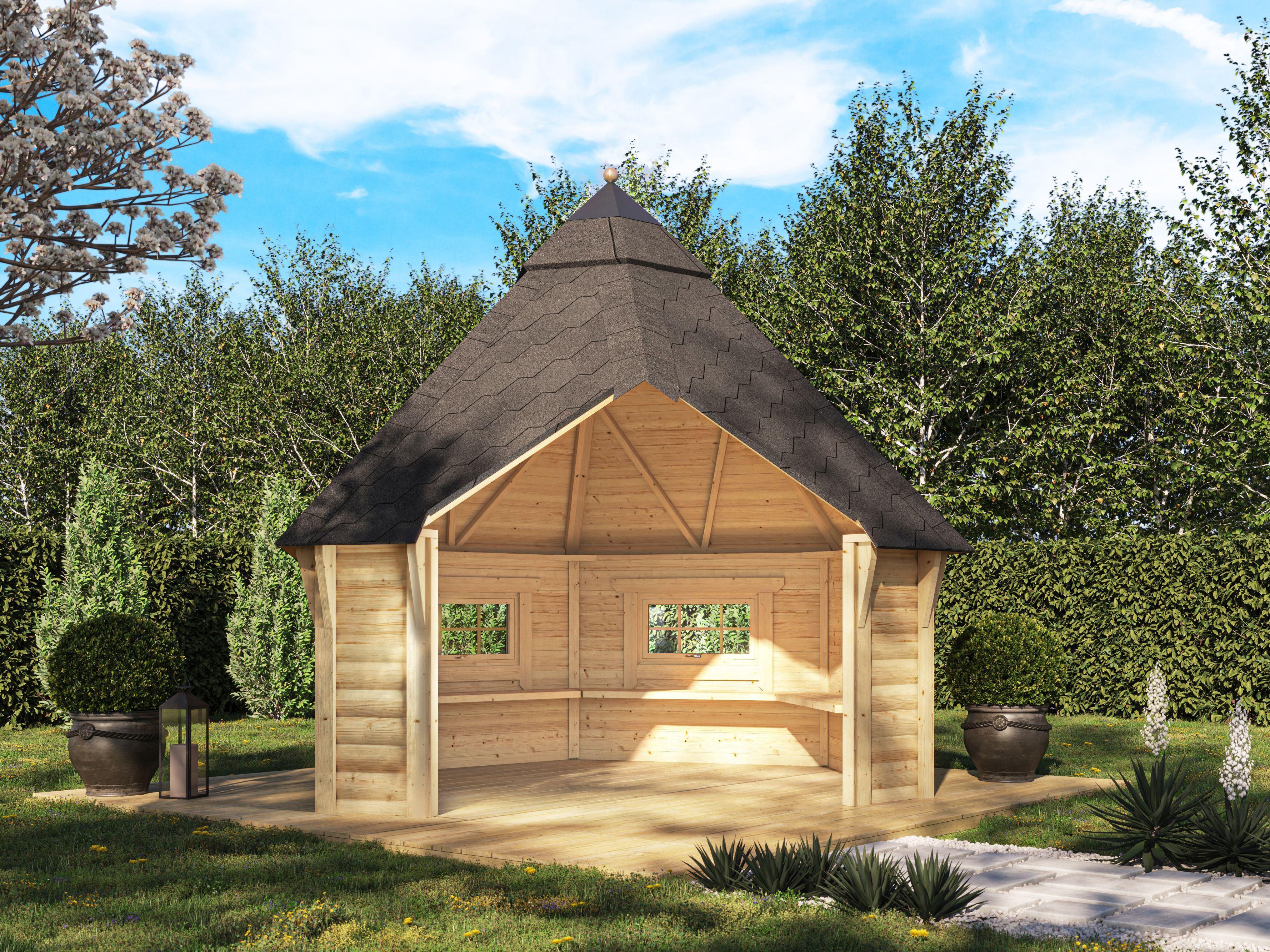 Fjordholz Grillhaus Modell Emil 12 m² | 4x3m