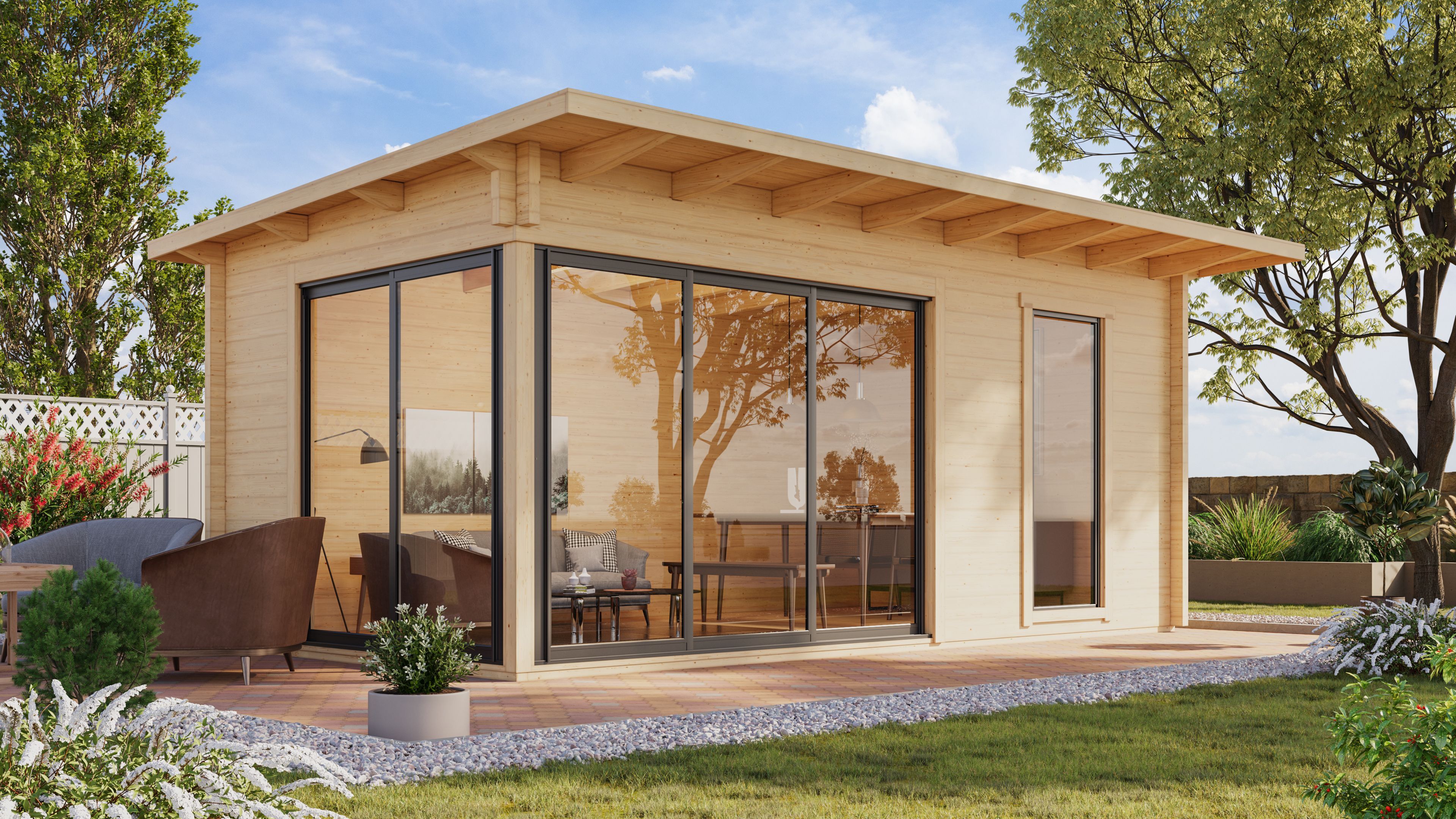 Fjordholz Holzgartenhaus Modell Starla 44 F | 6x4m