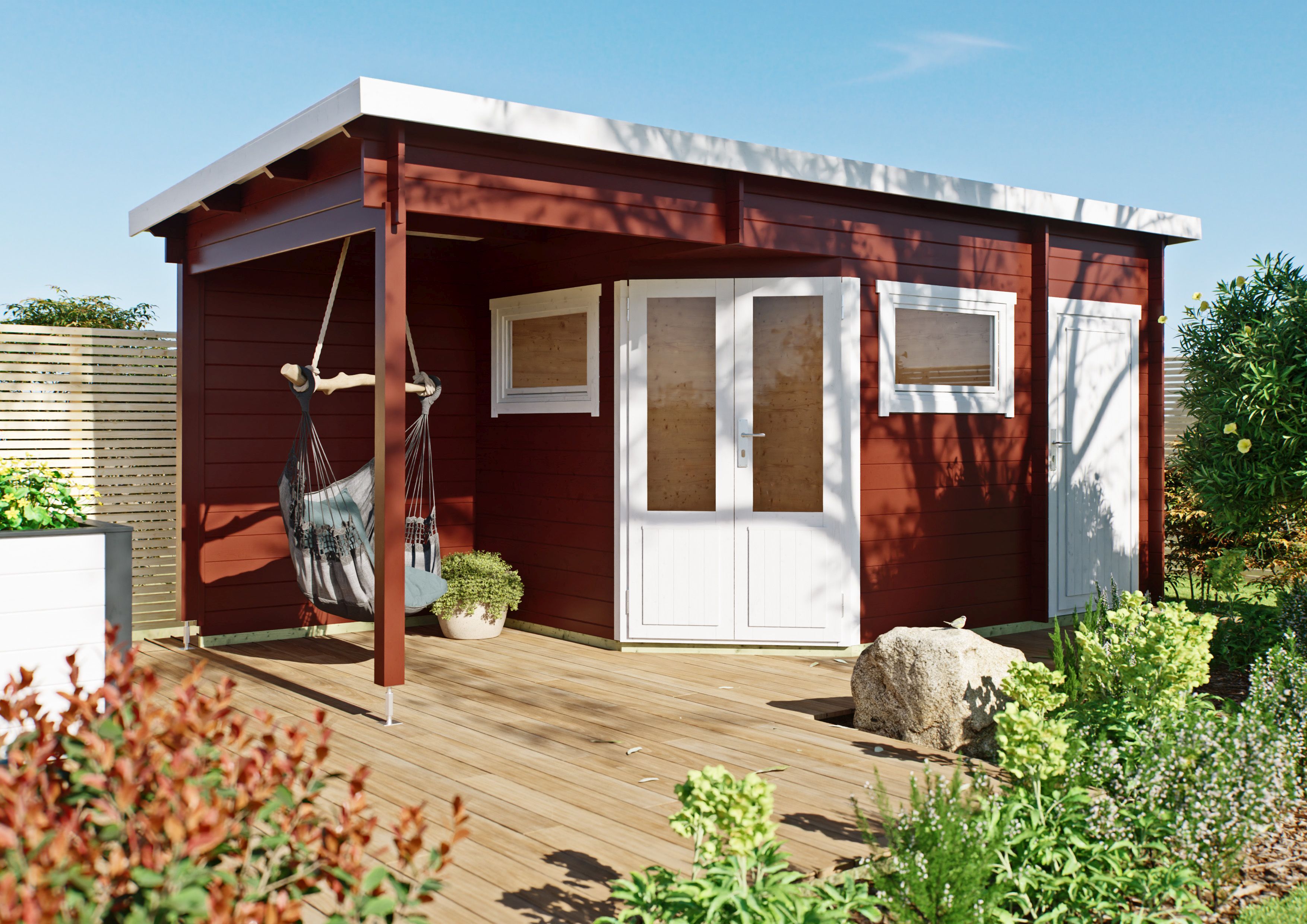 Fjordholz 5-Eck Holzgartenhaus Modell Leva 2E | 6x3m