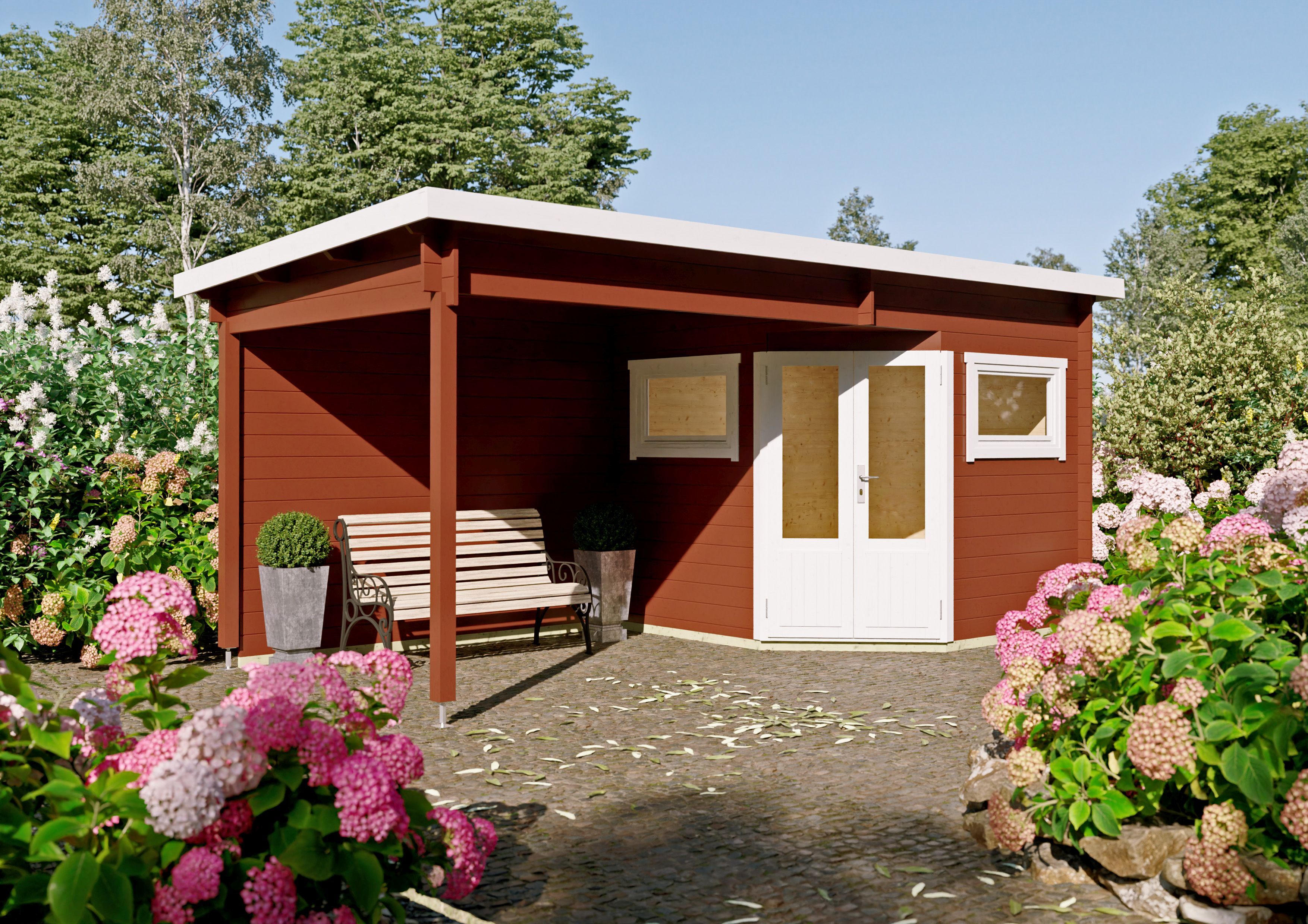 Fjordholz 5-Eck Holzgartenhaus Modell Leva 2C | 6x3m