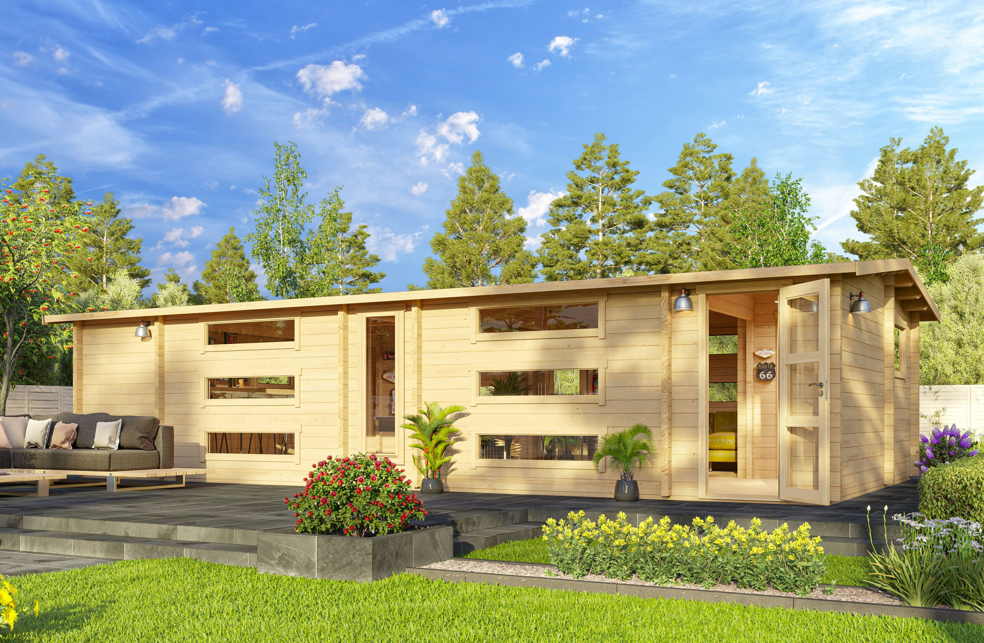Fjordholz Holzgartenhaus Modell Dundee 44 A | 8x4m