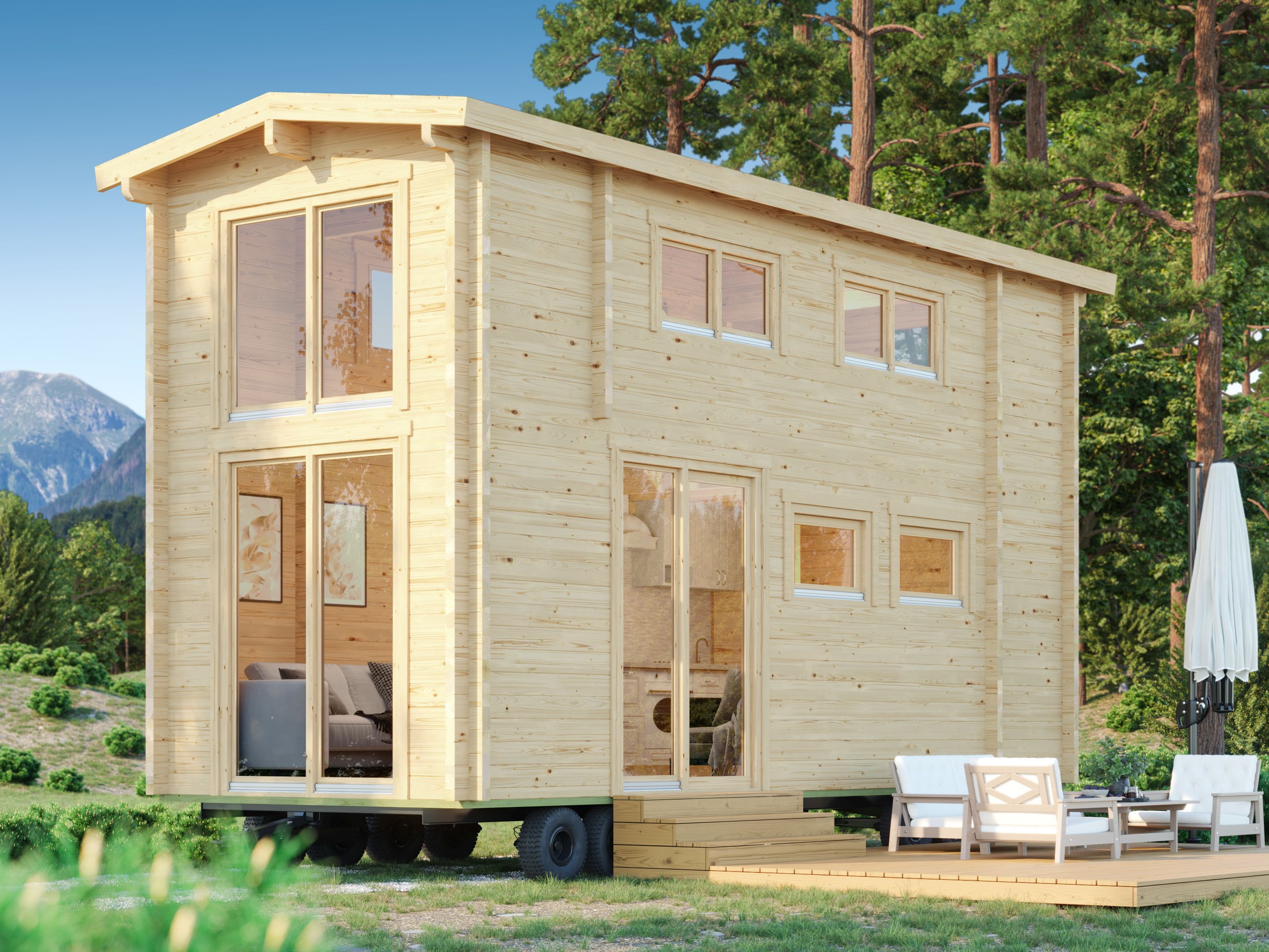 Fjordholz Tiny Holzgartenhaus Modell Heritage 70 A | 6x3m