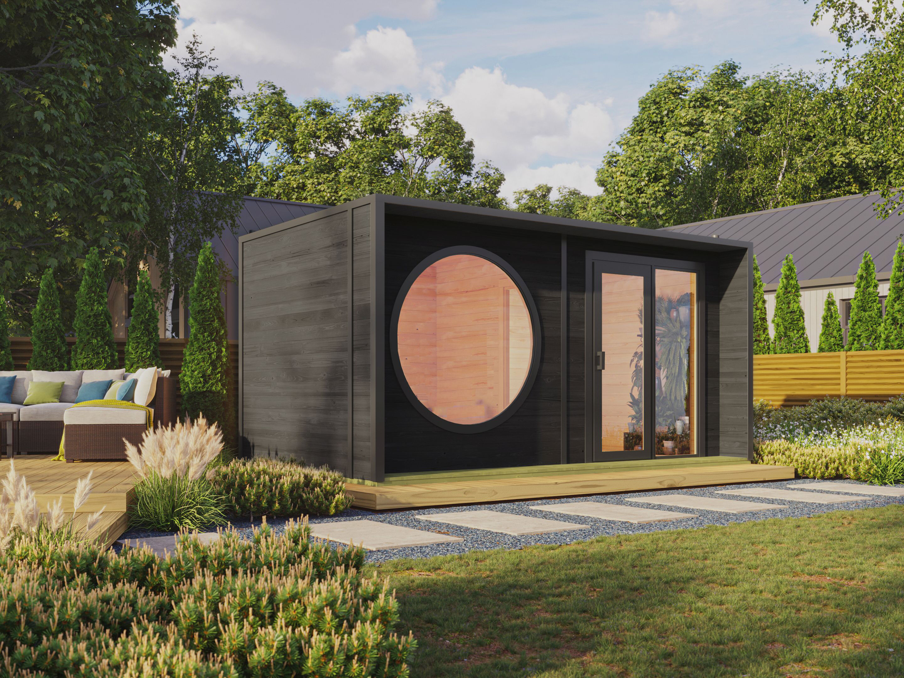 Fjordholz Holzgartenhaus Modell Office Box Größe XL sc | 6x4m