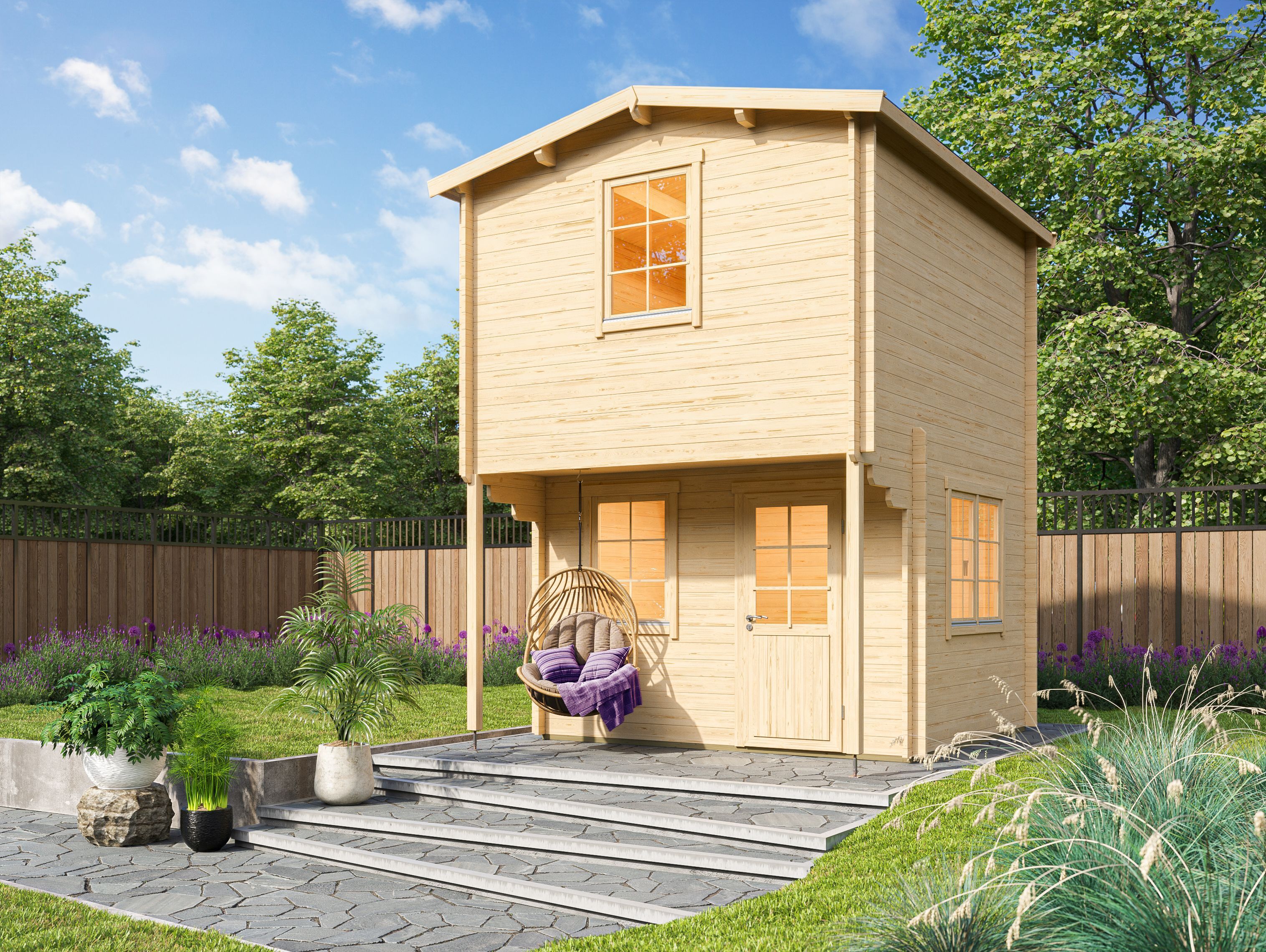 Fjordholz Satteldach Holzgartenhaus Modell Pixie 44 | 4x3m