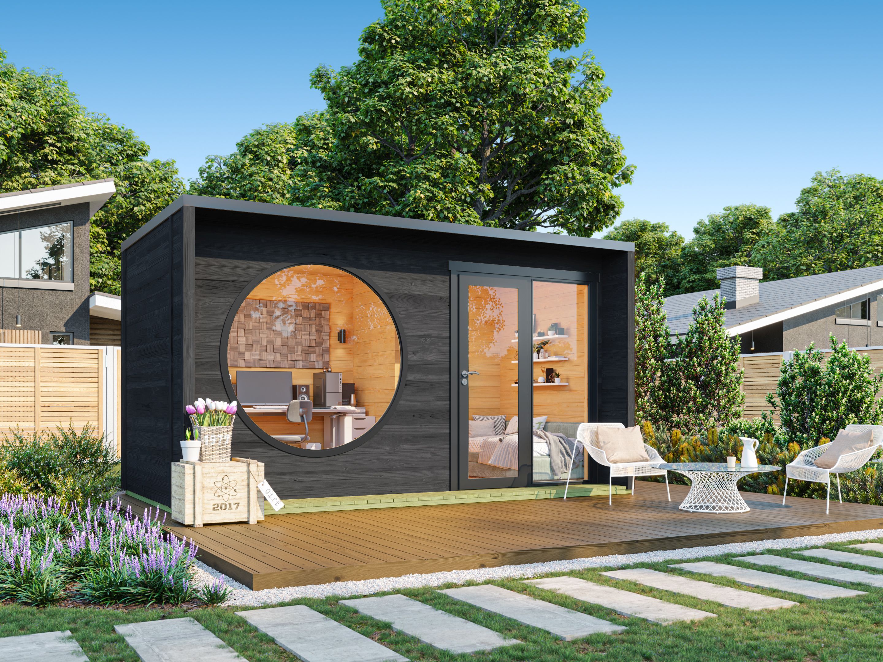 Fjordholz Holzgartenhaus Modell Office Box Größe M sch | 5x3m