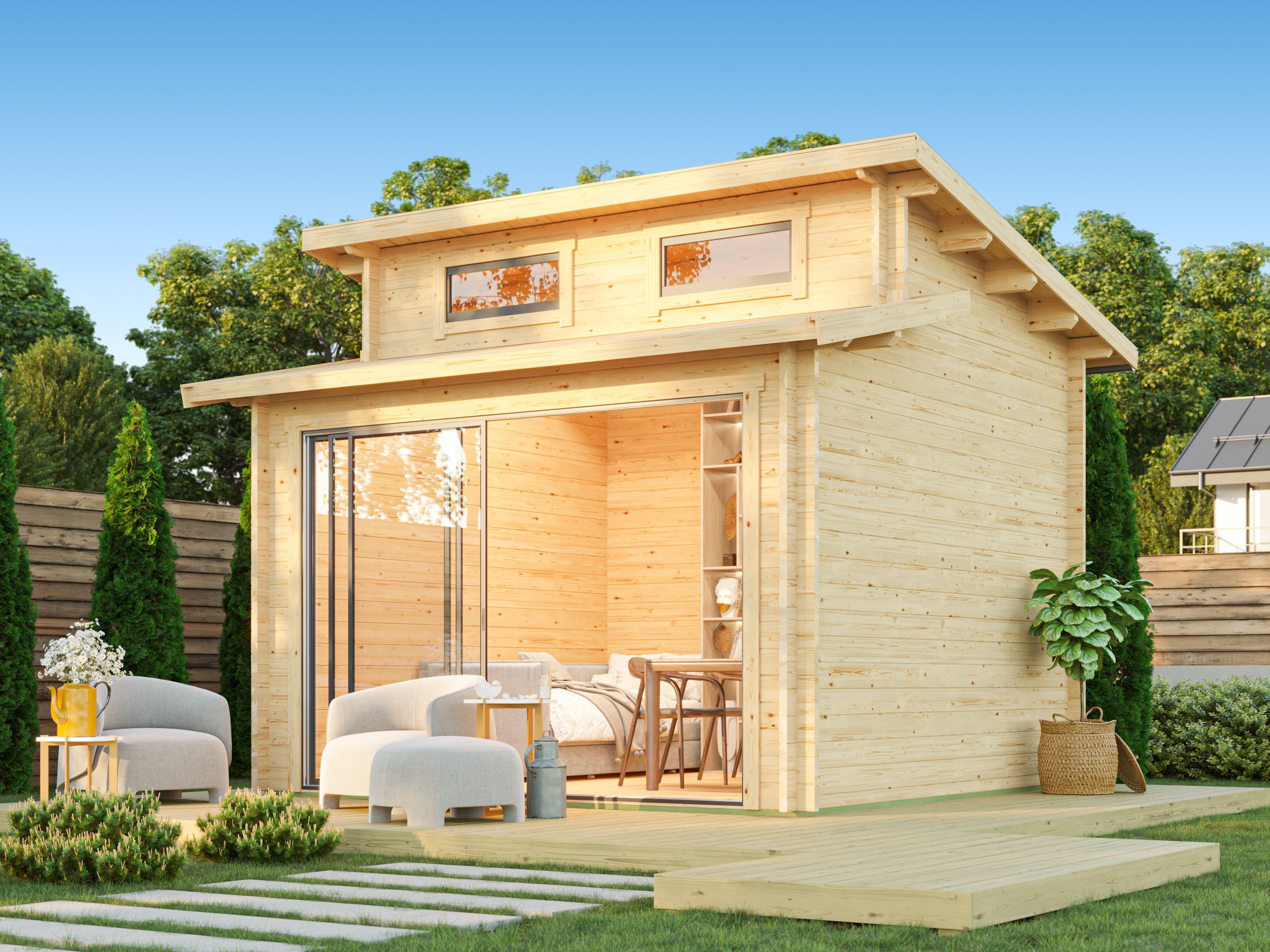Fjordholz Holzgartenhaus Avantgarde 44-A Alu | 6x4m