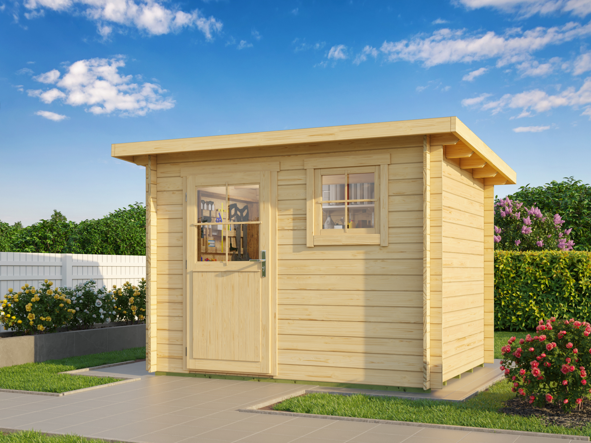 Fjordholz Pultdach Holzgartenhaus Modell Ezra 2B | 3x2m