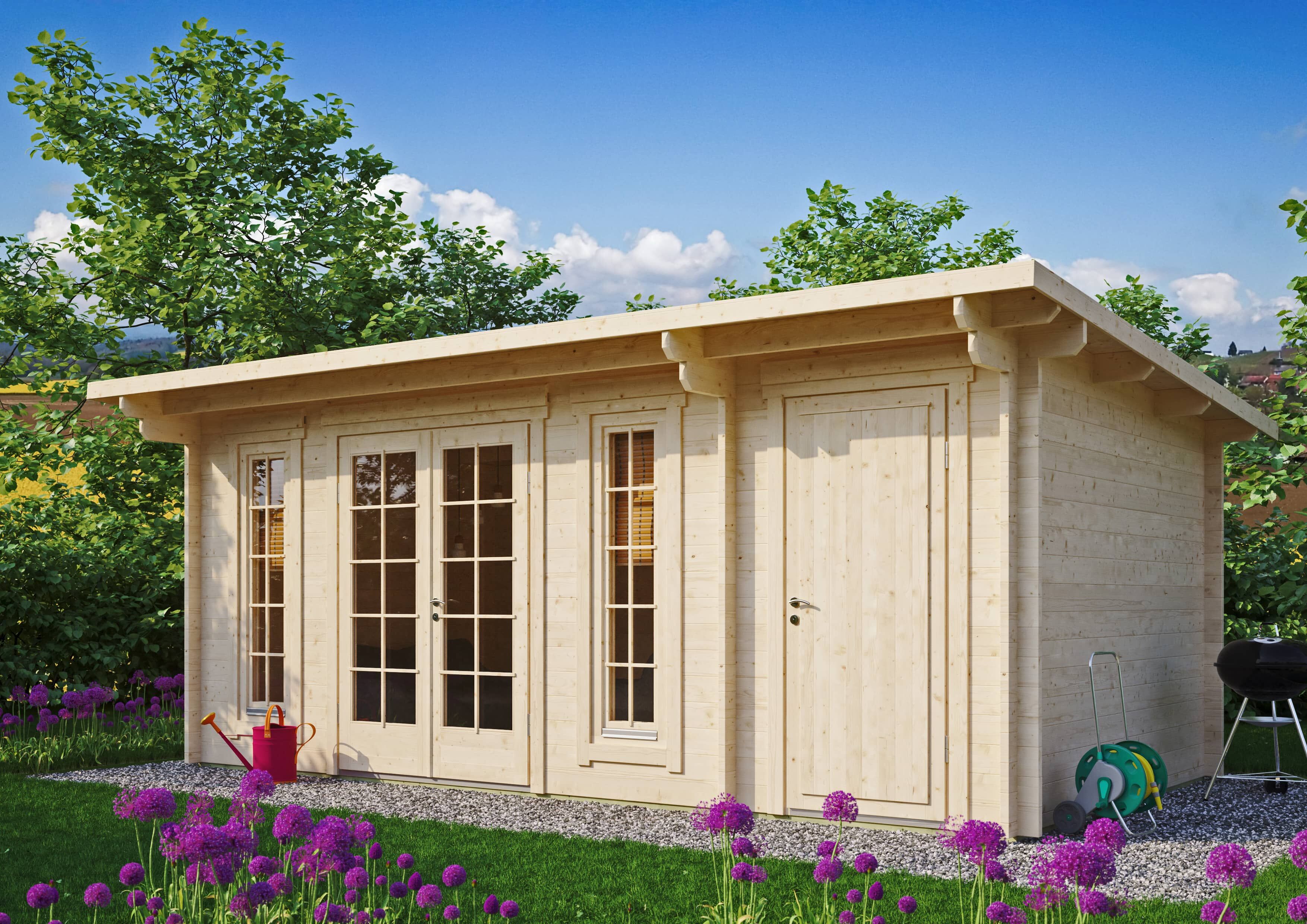 Fjordholz Holzgartenhaus Modell Jacob 44 B mit Abstell | 6x3m