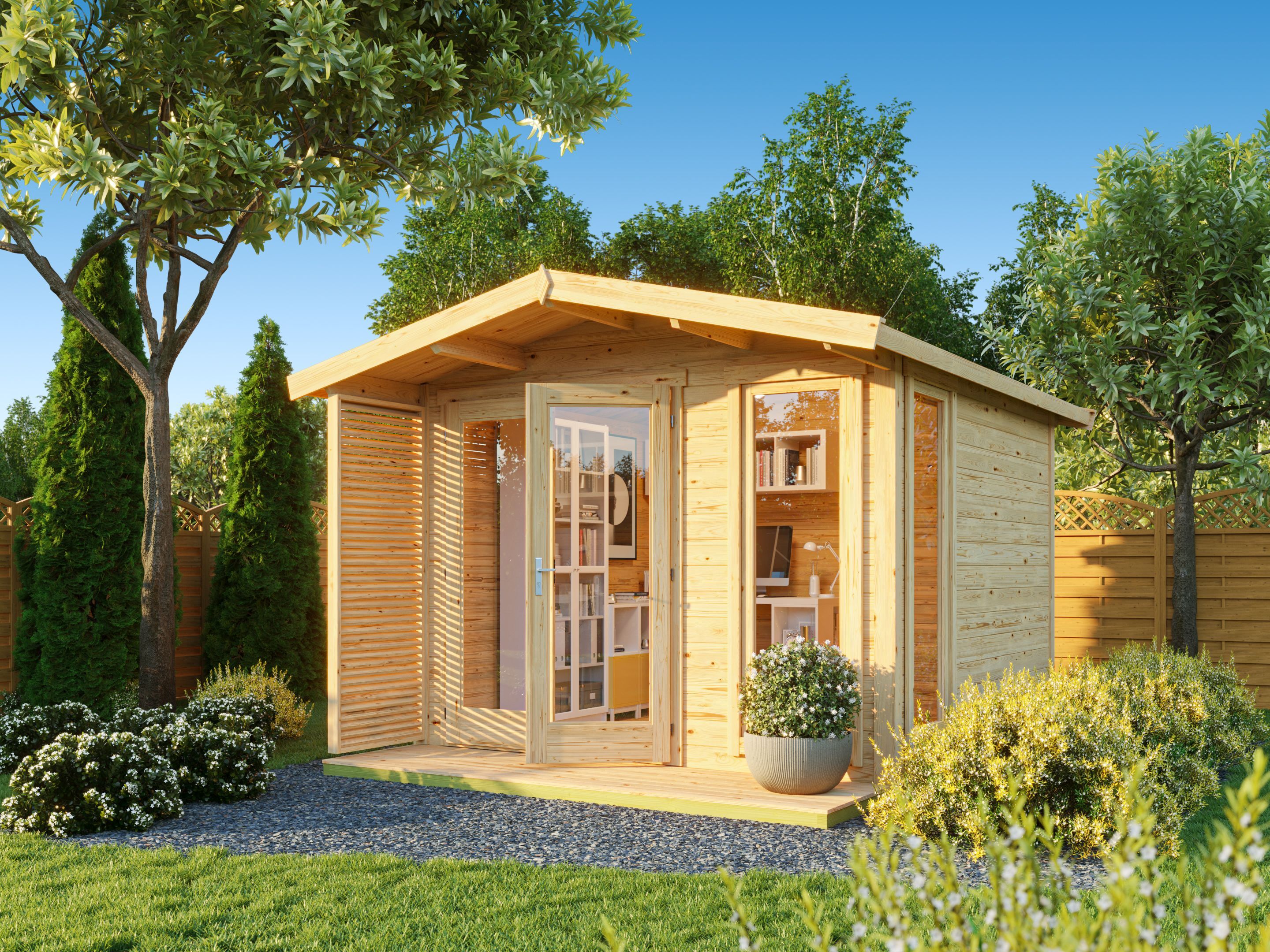 Fjordholz Satteldach Holzgartenhaus Modell Monica 28 C | 4x3m
