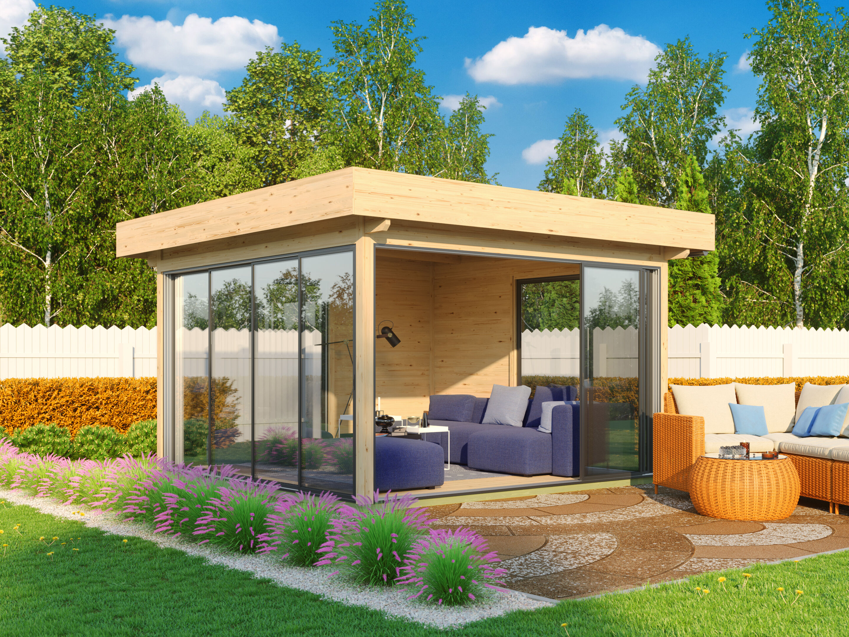 Fjordholz Glaspavillon Alu 44 C