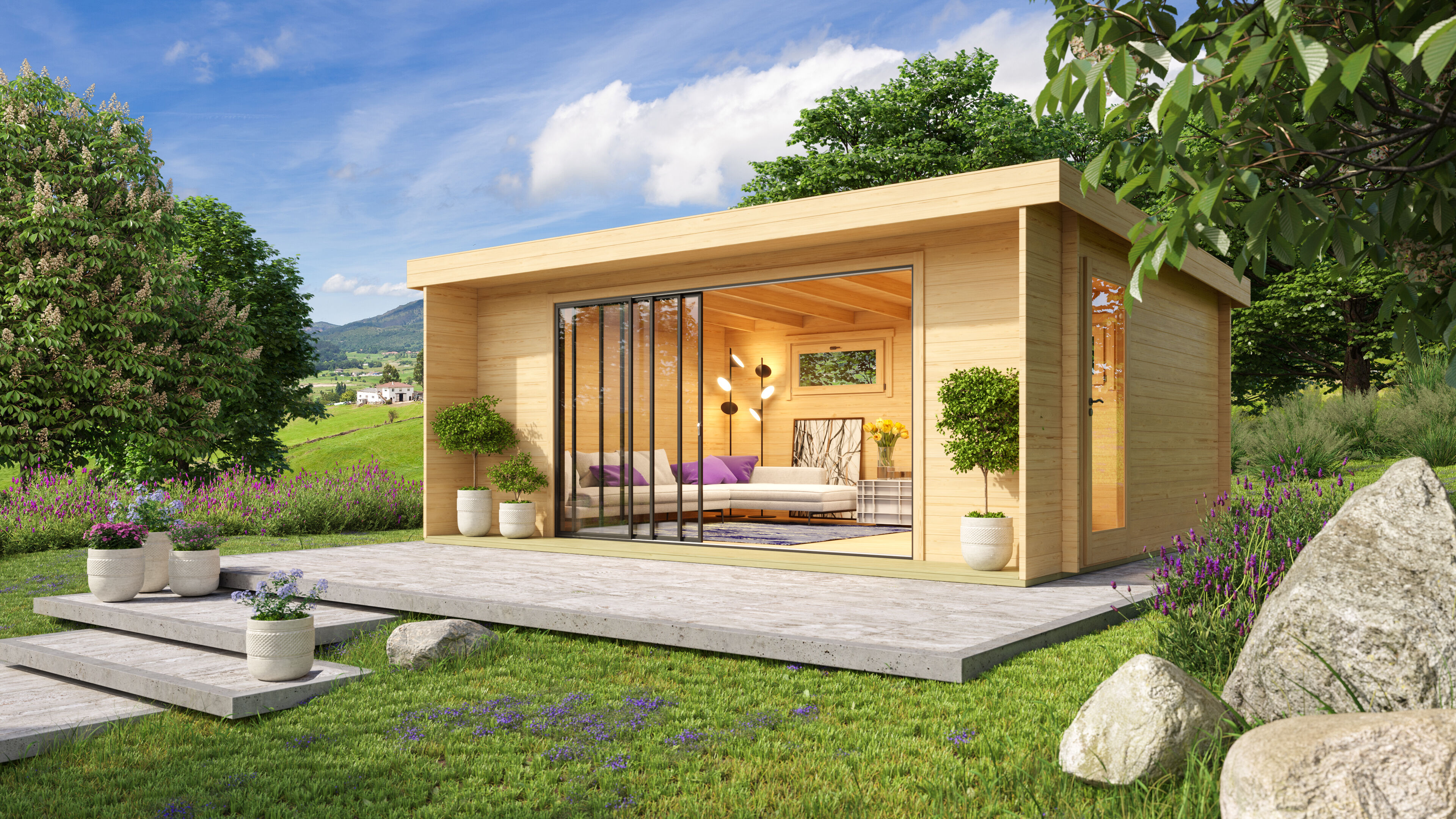 Fjordholz Holzgartenhaus Alu Concept 44 I | 6x4m