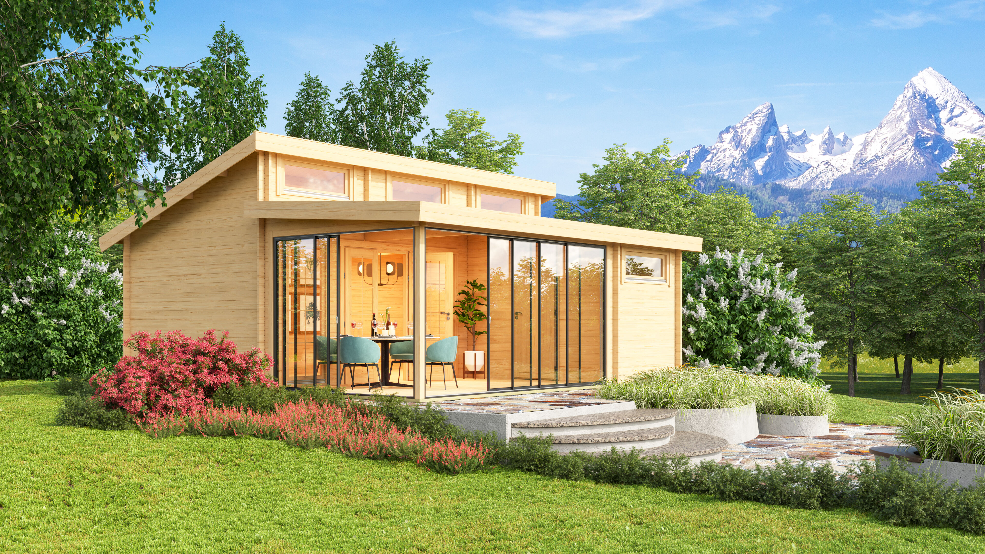 Fjordholz Holzgartenhaus Alu Concept Zürich 44 | 6x4m