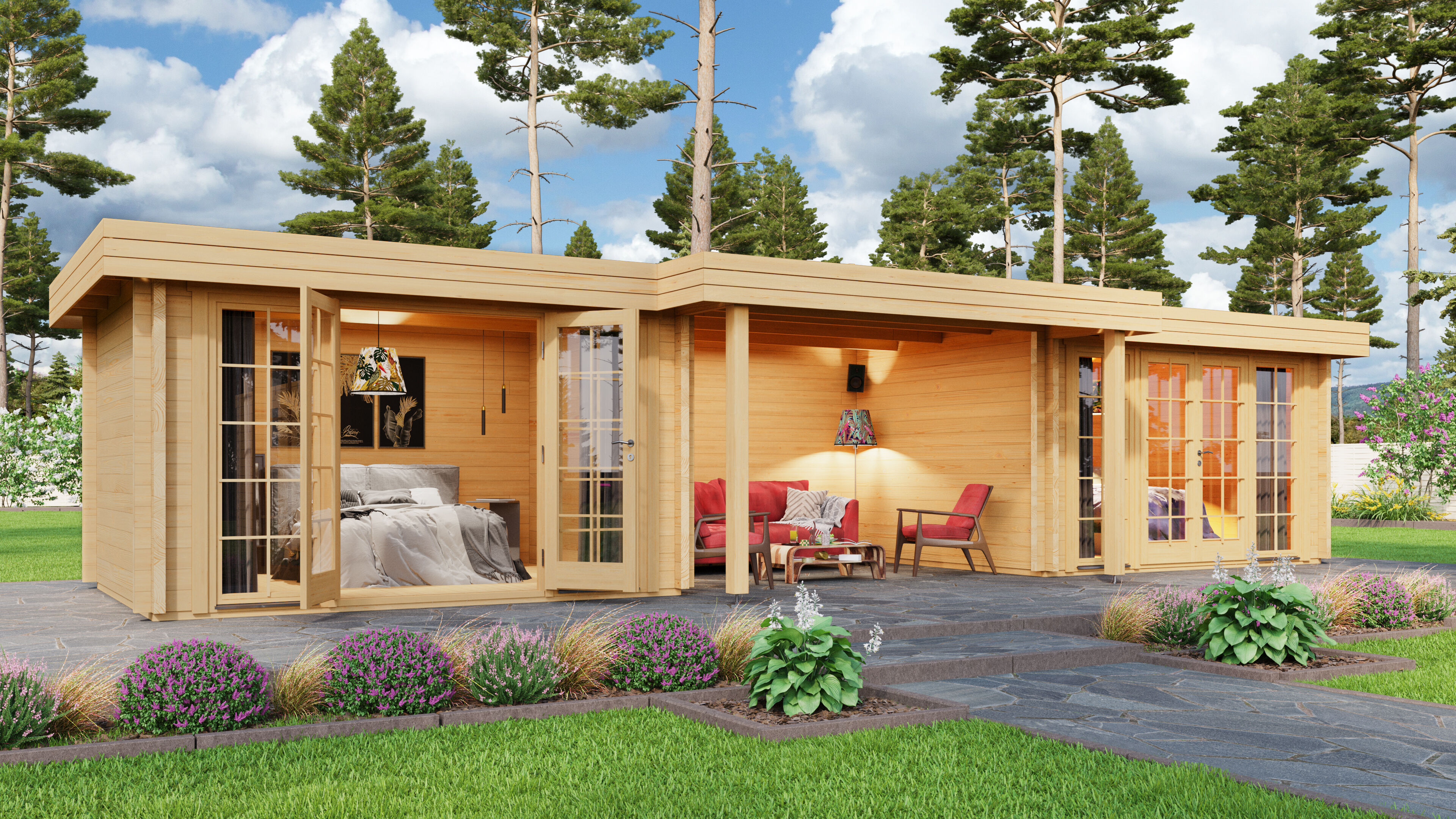 Gartenlounge Modell Yuna 70 A | 10x4m